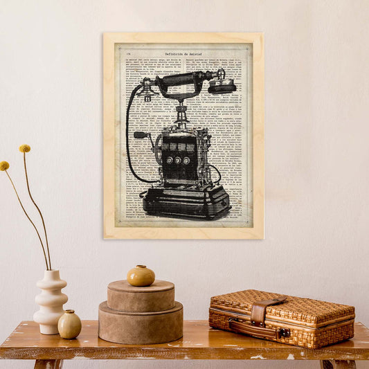 Poster de Telefono.Láminas vintage para Posters con diseño vintage y definiciones.-Artwork-Nacnic-Nacnic Estudio SL