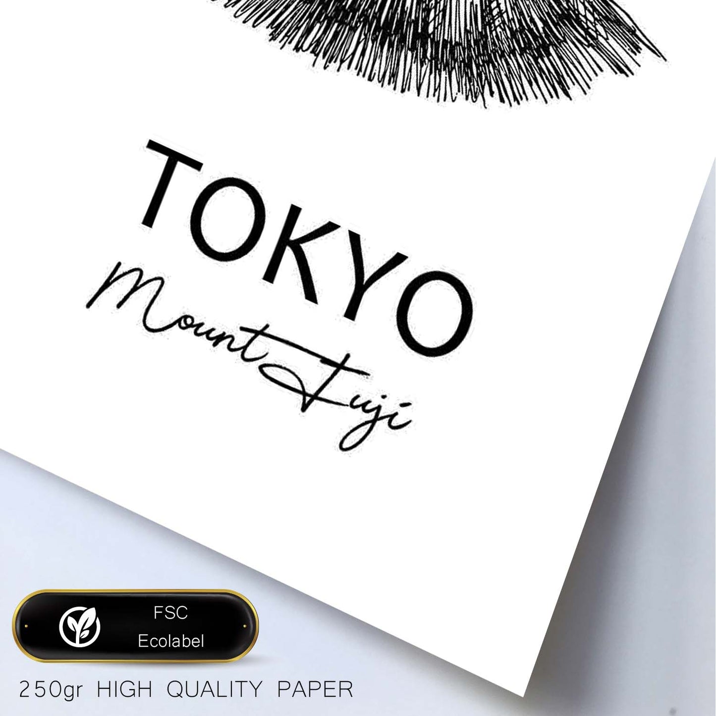 Poster de Tokyo - Monte Fuji. Láminas con monumentos de ciudades.-Artwork-Nacnic-Nacnic Estudio SL