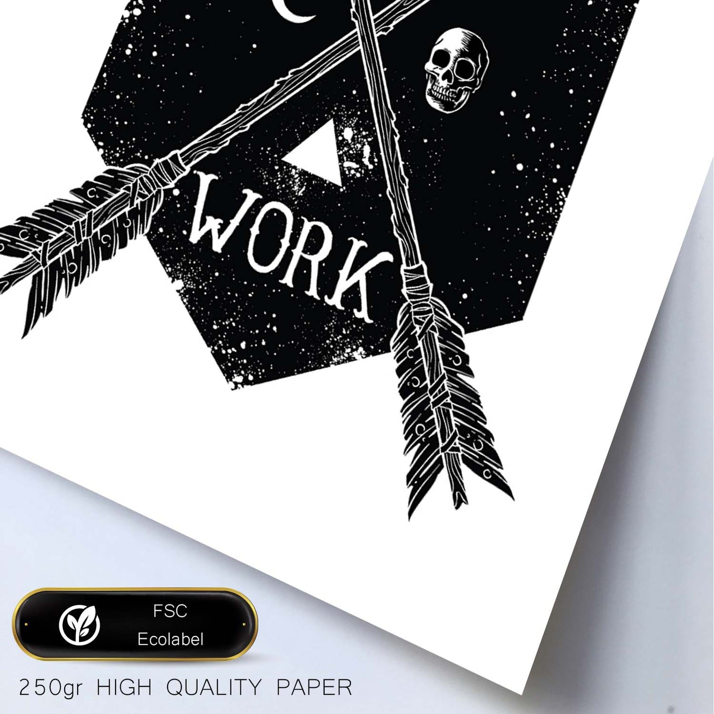 Poster de Trabajo duro. Lámina decorativa de diseño.-Artwork-Nacnic-Nacnic Estudio SL