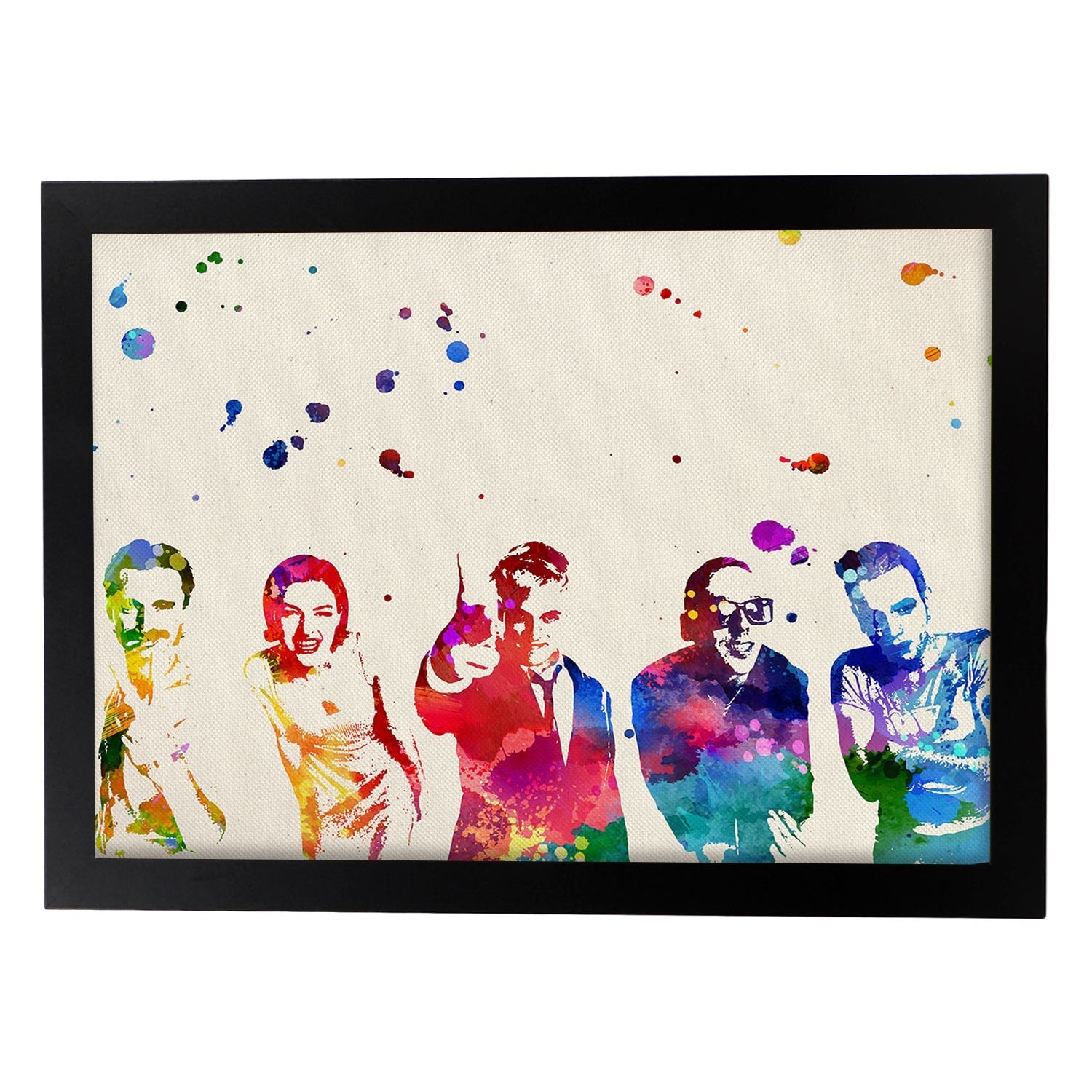 Poster de Trainspotting. Láminas de cine, películas, y actores. Posters de películas antiguas con estilo acuarela.-Artwork-Nacnic-A3-Marco Negro-Nacnic Estudio SL