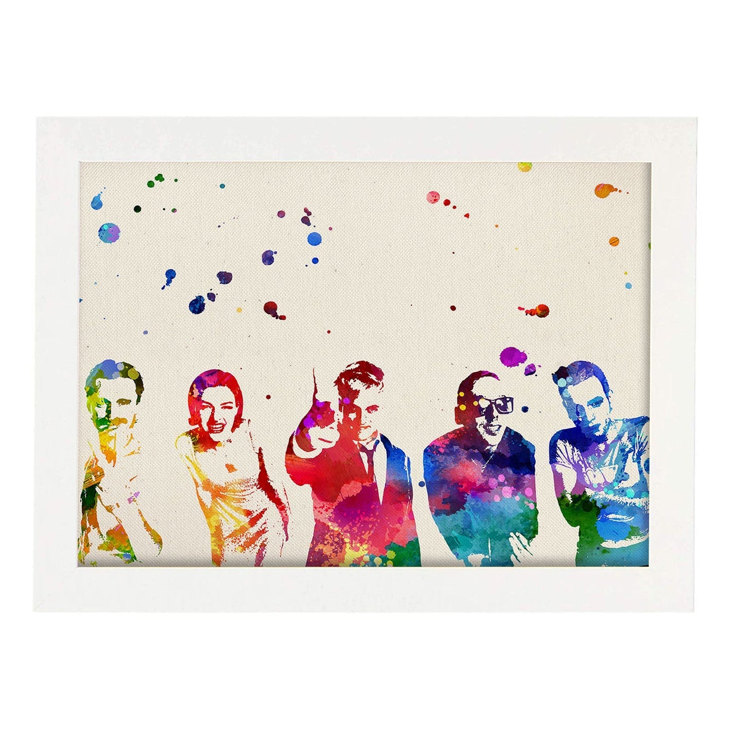 Poster de Trainspotting. Láminas de cine, películas, y actores. Posters de películas antiguas con estilo acuarela.-Artwork-Nacnic-A4-Marco Blanco-Nacnic Estudio SL