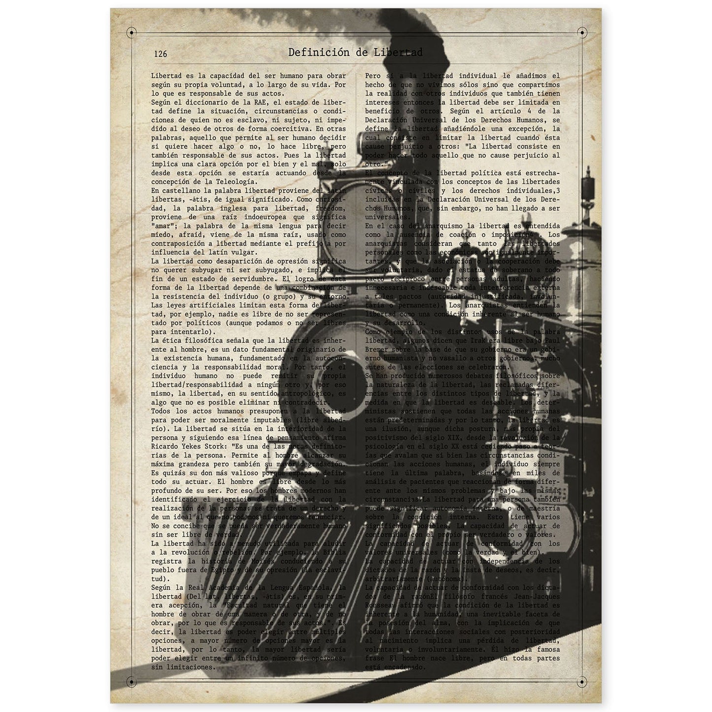Poster de Tren. Láminas de vehículos con definiciones. Ilustraciones vintage de coches, motos, aviones,
-Artwork-Nacnic-A4-Sin marco-Nacnic Estudio SL