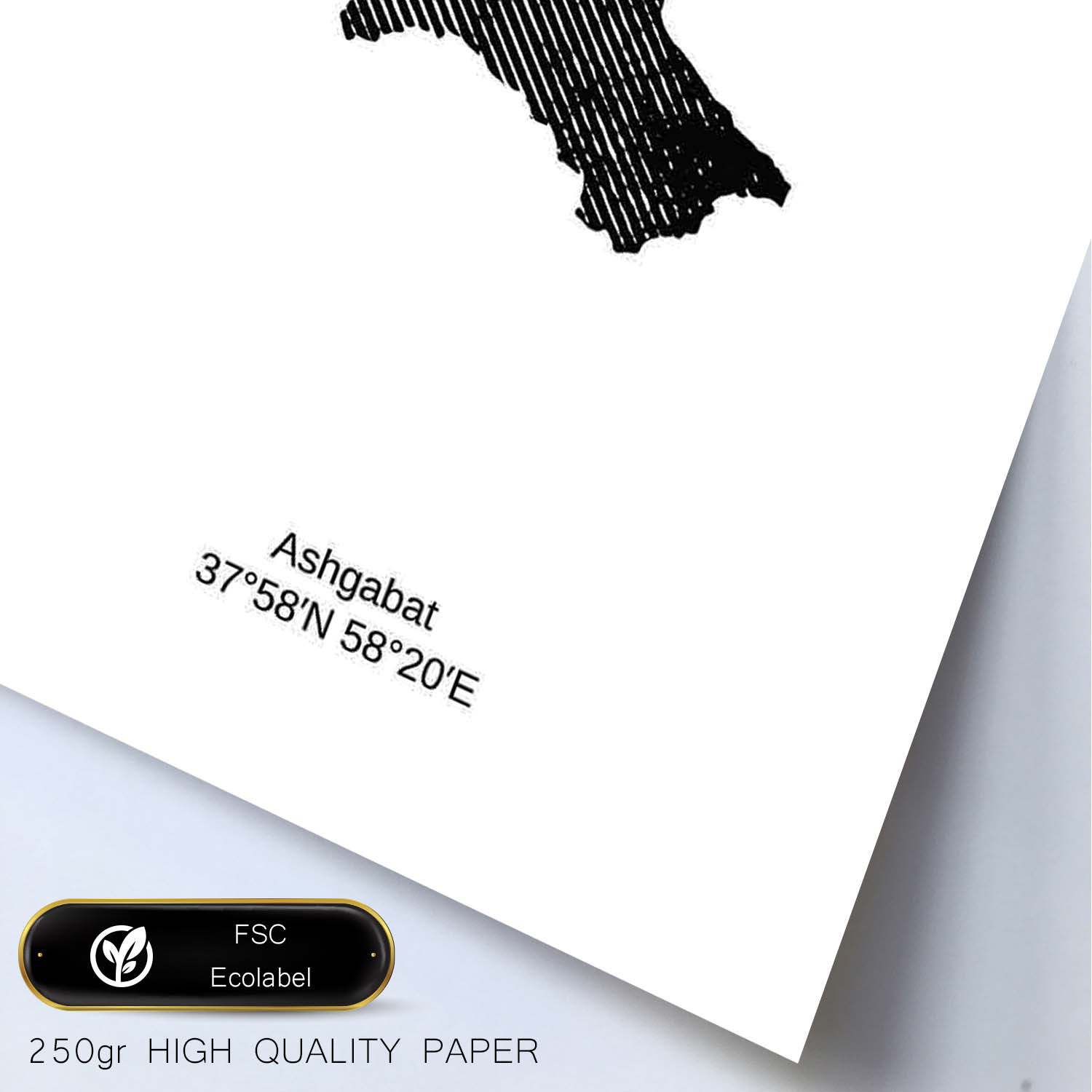 Poster de Turkmenistan. Láminas de paises y continentes del mundo.-Artwork-Nacnic-Nacnic Estudio SL