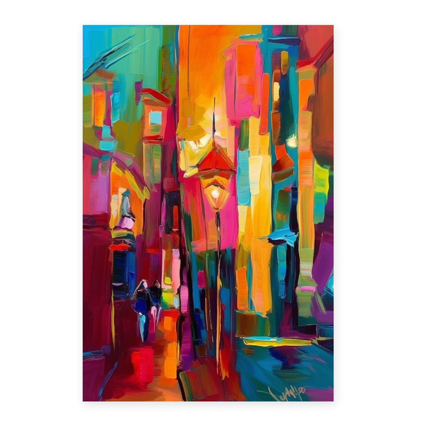 Poster de Calle Bulliciosa en Ciudad