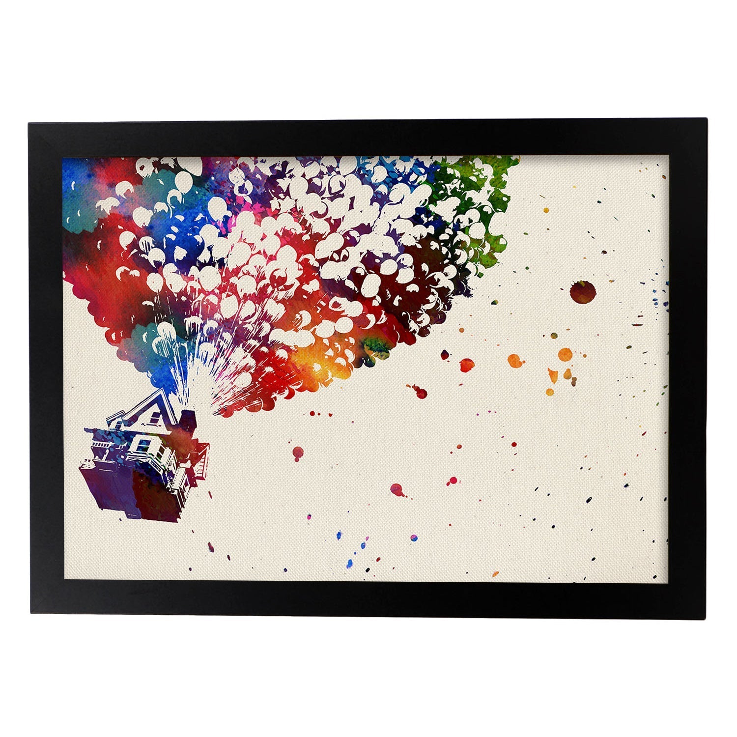 Poster de Up con diseño acuarela. Mix de láminas con estilo acuarela-Artwork-Nacnic-A3-Marco Negro-Nacnic Estudio SL