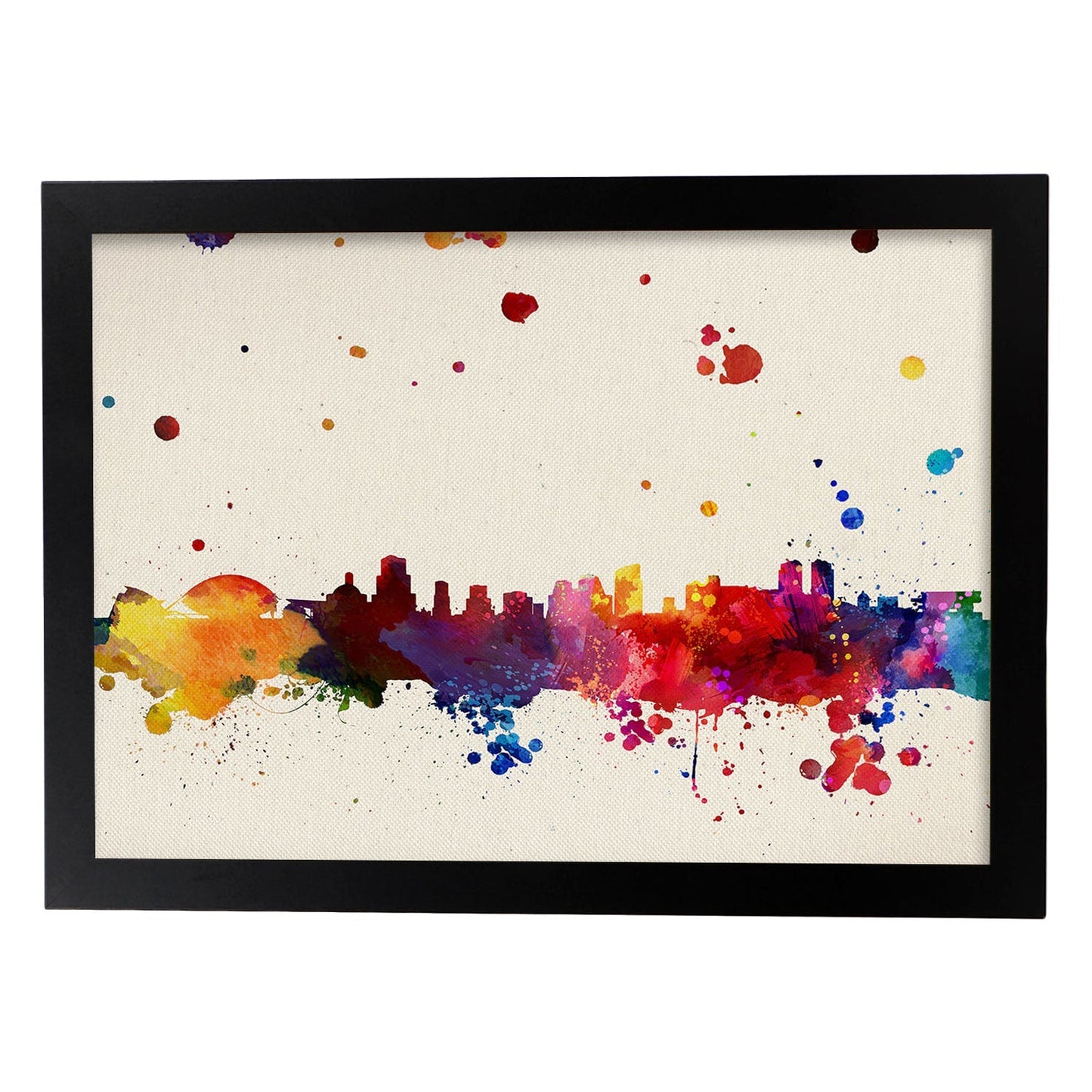 Poster de Valencia 2. Láminas e ilustraciones de ciudades, comunidades, y mapas de España.-Artwork-Nacnic-A3-Marco Negro-Nacnic Estudio SL