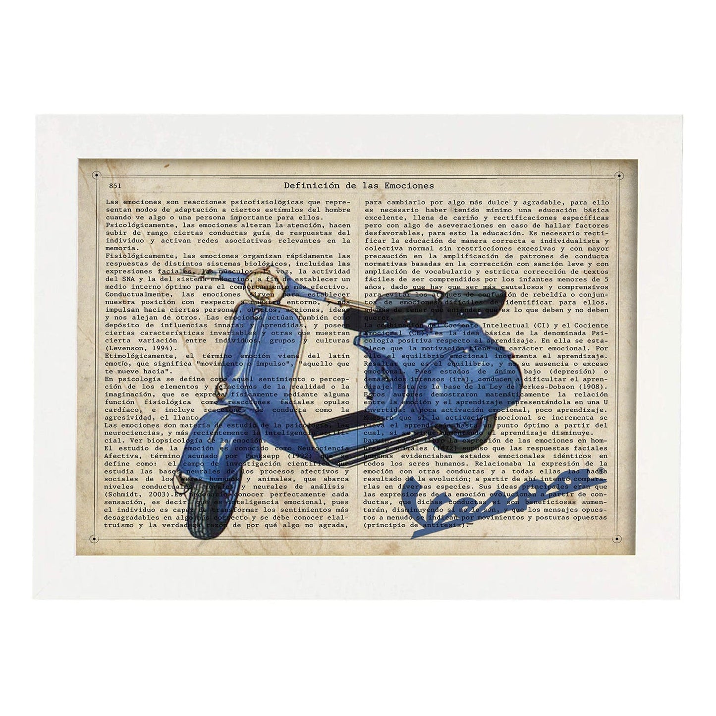 Poster de Vespa. Láminas de vehículos con definiciones. Ilustraciones vintage de coches, motos, aviones,
-Artwork-Nacnic-A3-Marco Blanco-Nacnic Estudio SL