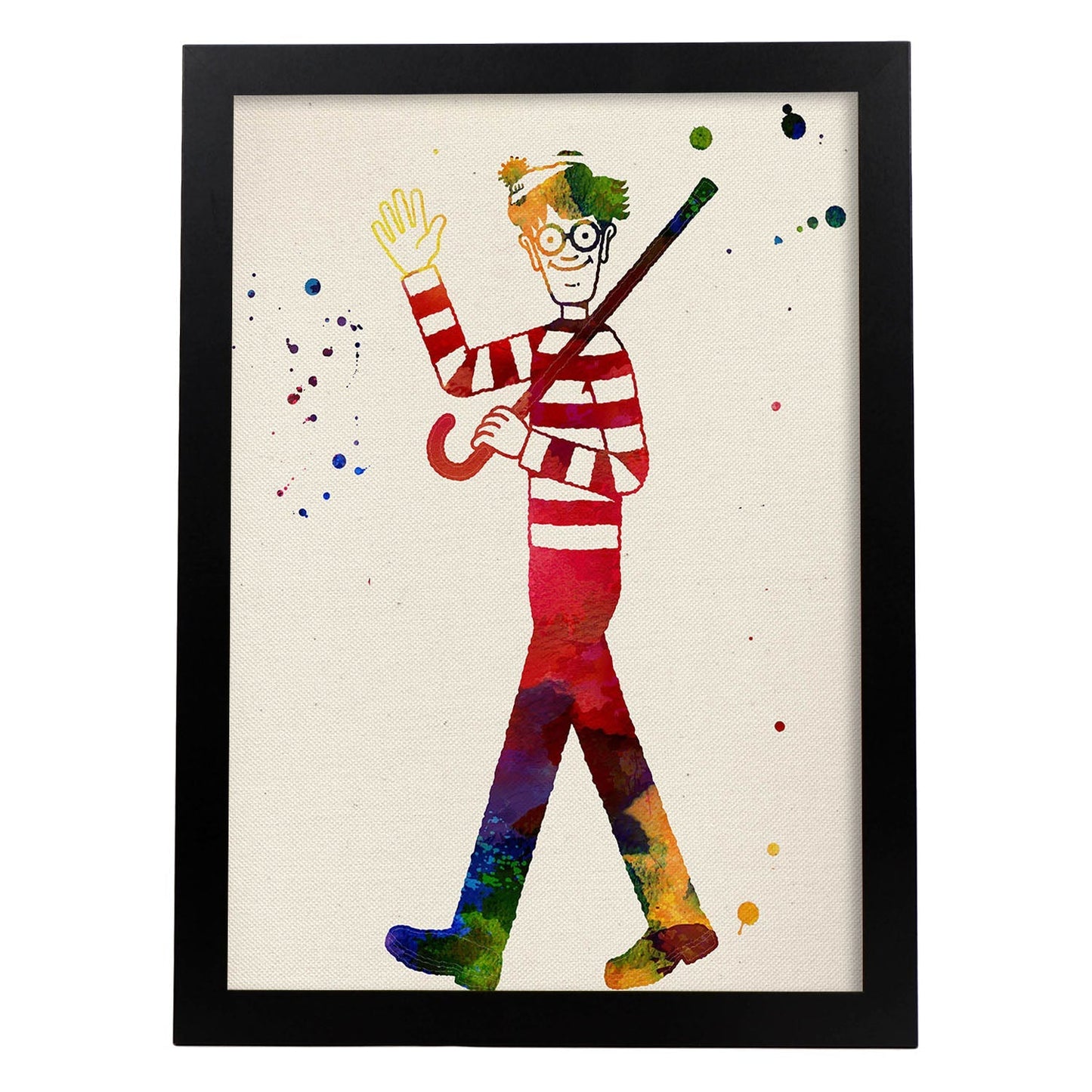 Poster de wally. Láminas de cine, películas, y actores. Posters de películas antiguas con estilo acuarela.-Artwork-Nacnic-A3-Marco Negro-Nacnic Estudio SL