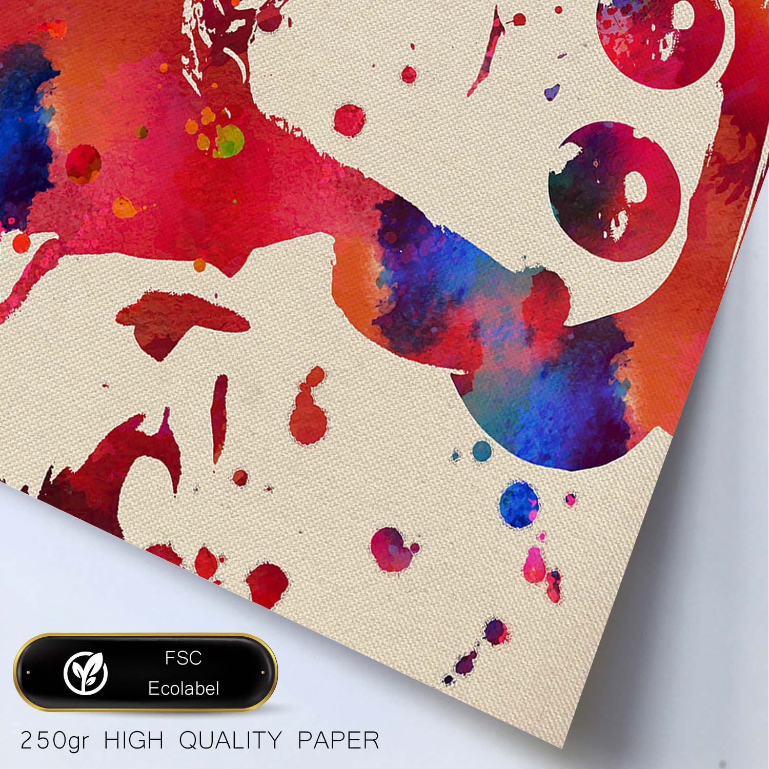 Poster de Willy Wonka con diseño acuarela. Mix de láminas con estilo acuarela-Artwork-Nacnic-Nacnic Estudio SL