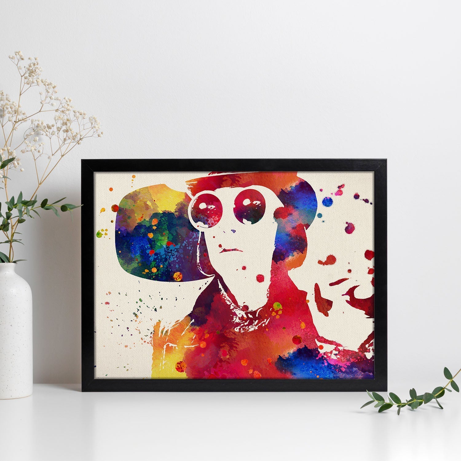 Poster de Willy Wonka con diseño acuarela. Mix de láminas con estilo acuarela-Artwork-Nacnic-Nacnic Estudio SL