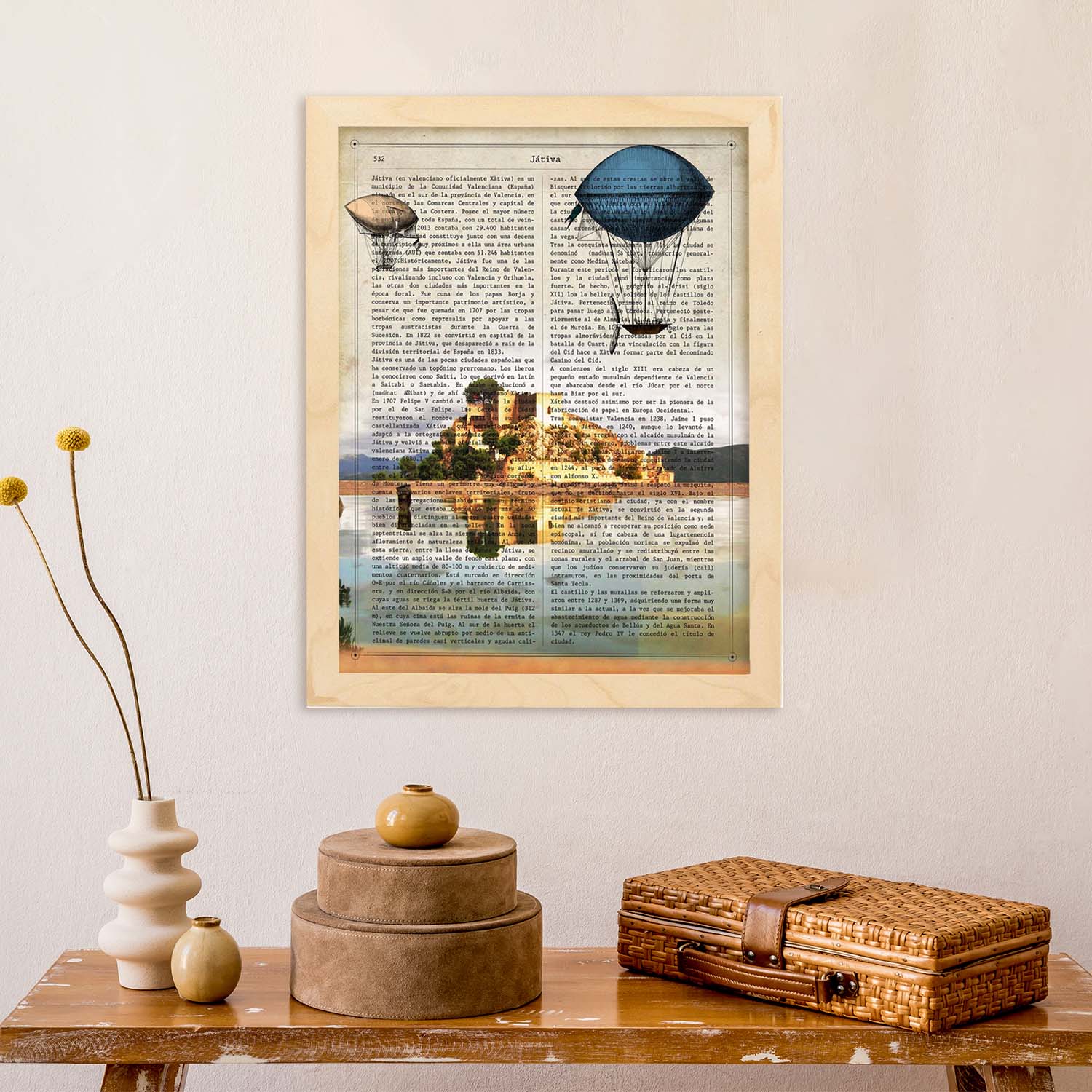 Poster de Xativa. Láminas de ciudades españolas con definiciones. Decoración de interiores para españoles.-Artwork-Nacnic-Nacnic Estudio SL