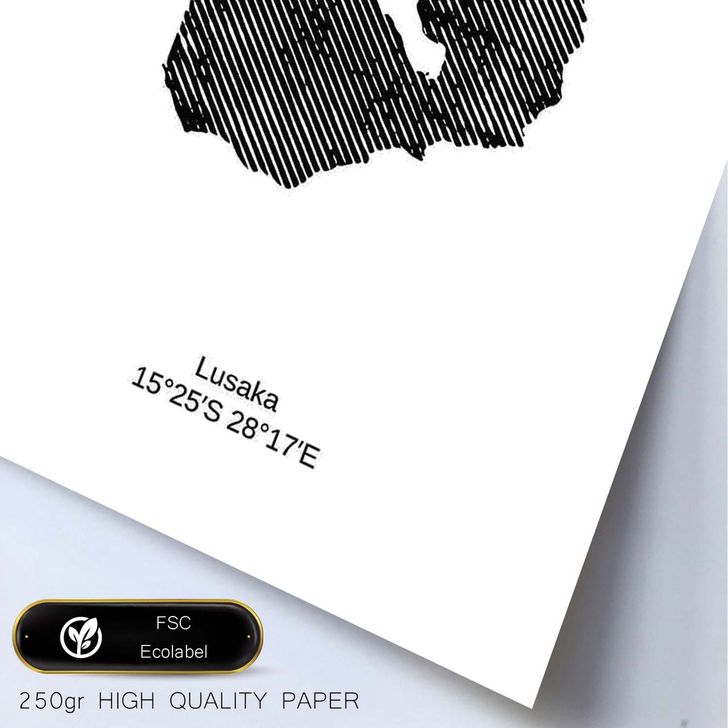 Poster de Zambia. Láminas de paises y continentes del mundo.-Artwork-Nacnic-Nacnic Estudio SL