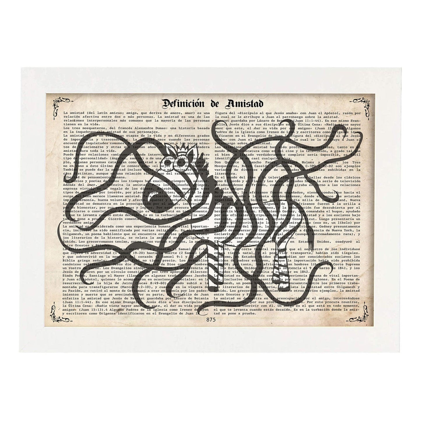 Poster de Zebra perdiendo las rayas. Láminas de animales con definiciones. Ilustraciones de animales con textos.-Artwork-Nacnic-A3-Marco Blanco-Nacnic Estudio SL