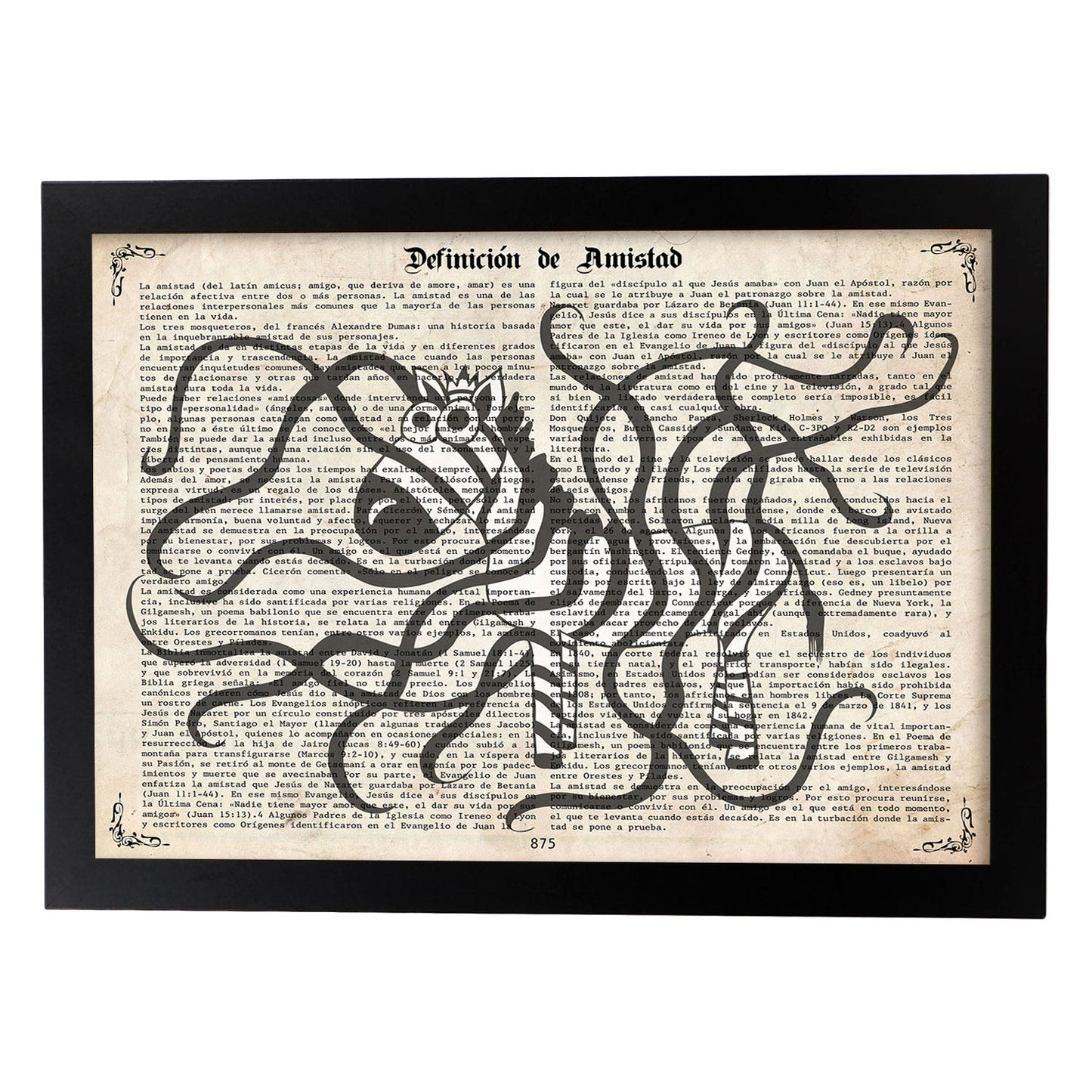 Poster de Zebra perdiendo las rayas. Láminas de animales con definiciones. Ilustraciones de animales con textos.-Artwork-Nacnic-A3-Marco Negro-Nacnic Estudio SL