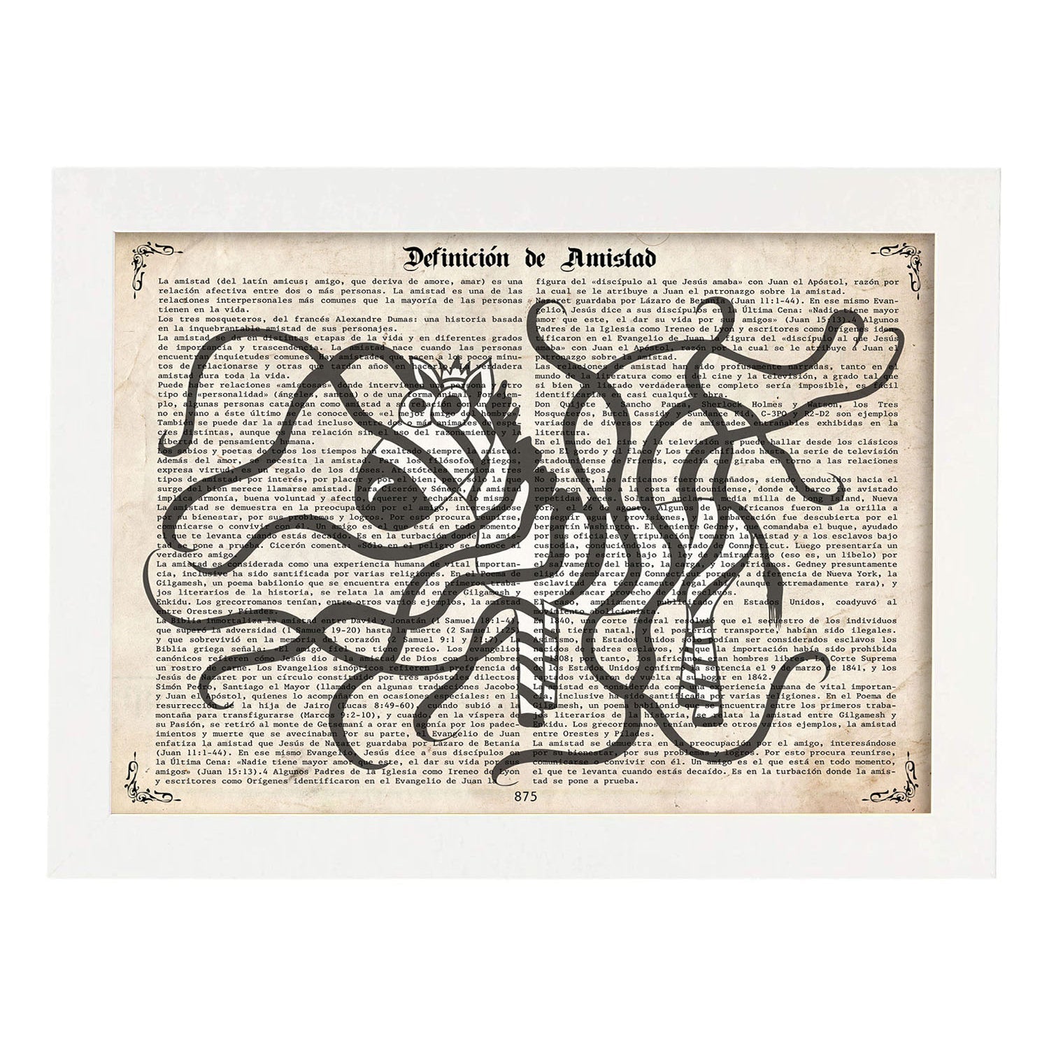 Poster de Zebra perdiendo las rayas. Láminas de animales con definiciones. Ilustraciones de animales con textos.-Artwork-Nacnic-A4-Marco Blanco-Nacnic Estudio SL