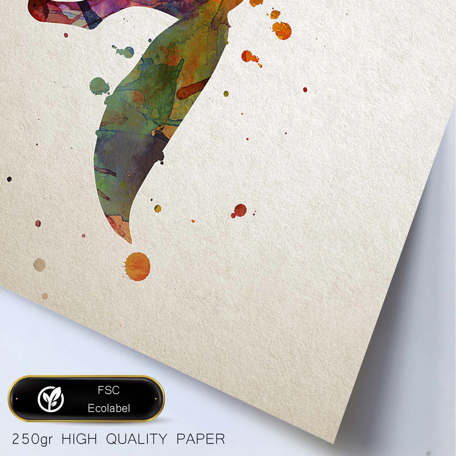 Poster de Zorro estilo acuarela. Láminas de animales con estilo acuarela-Artwork-Nacnic-Nacnic Estudio SL