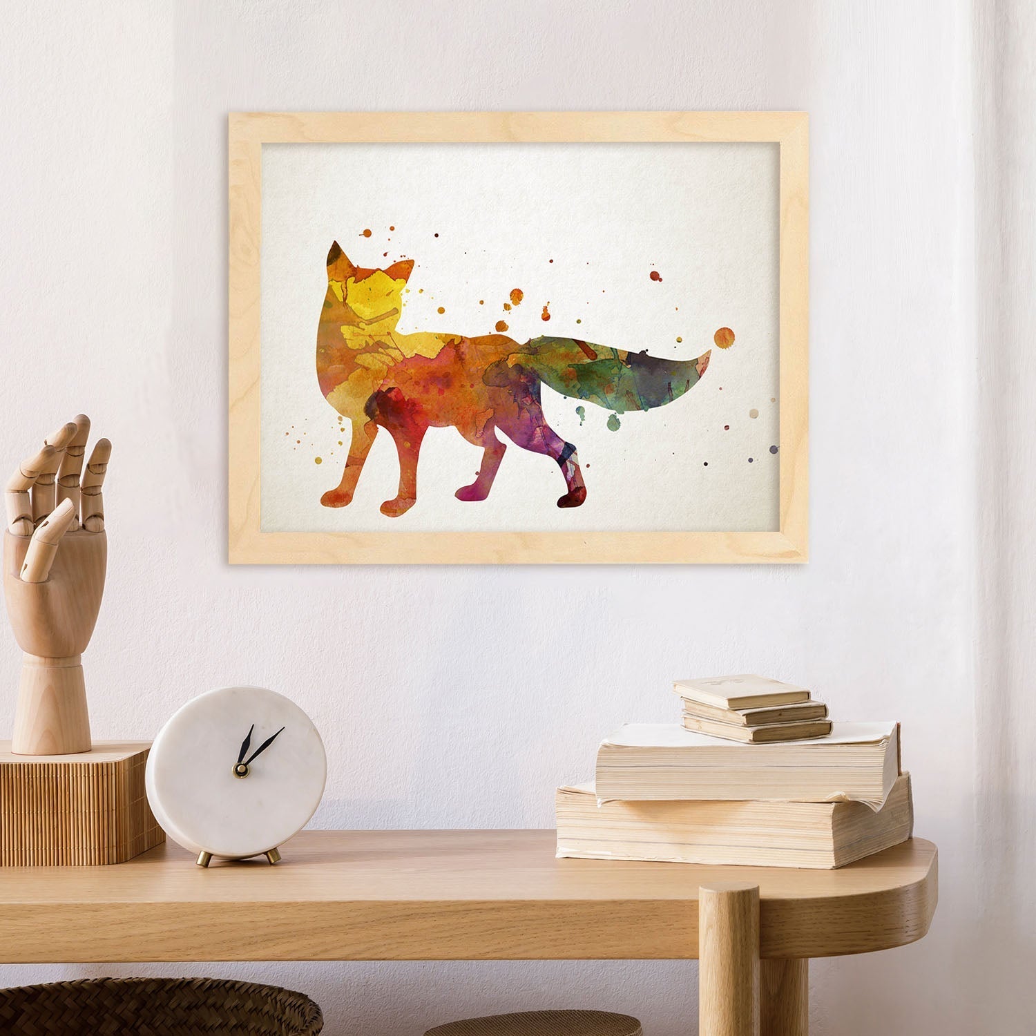 Poster de Zorro estilo acuarela. Láminas de animales con estilo acuarela-Artwork-Nacnic-Nacnic Estudio SL