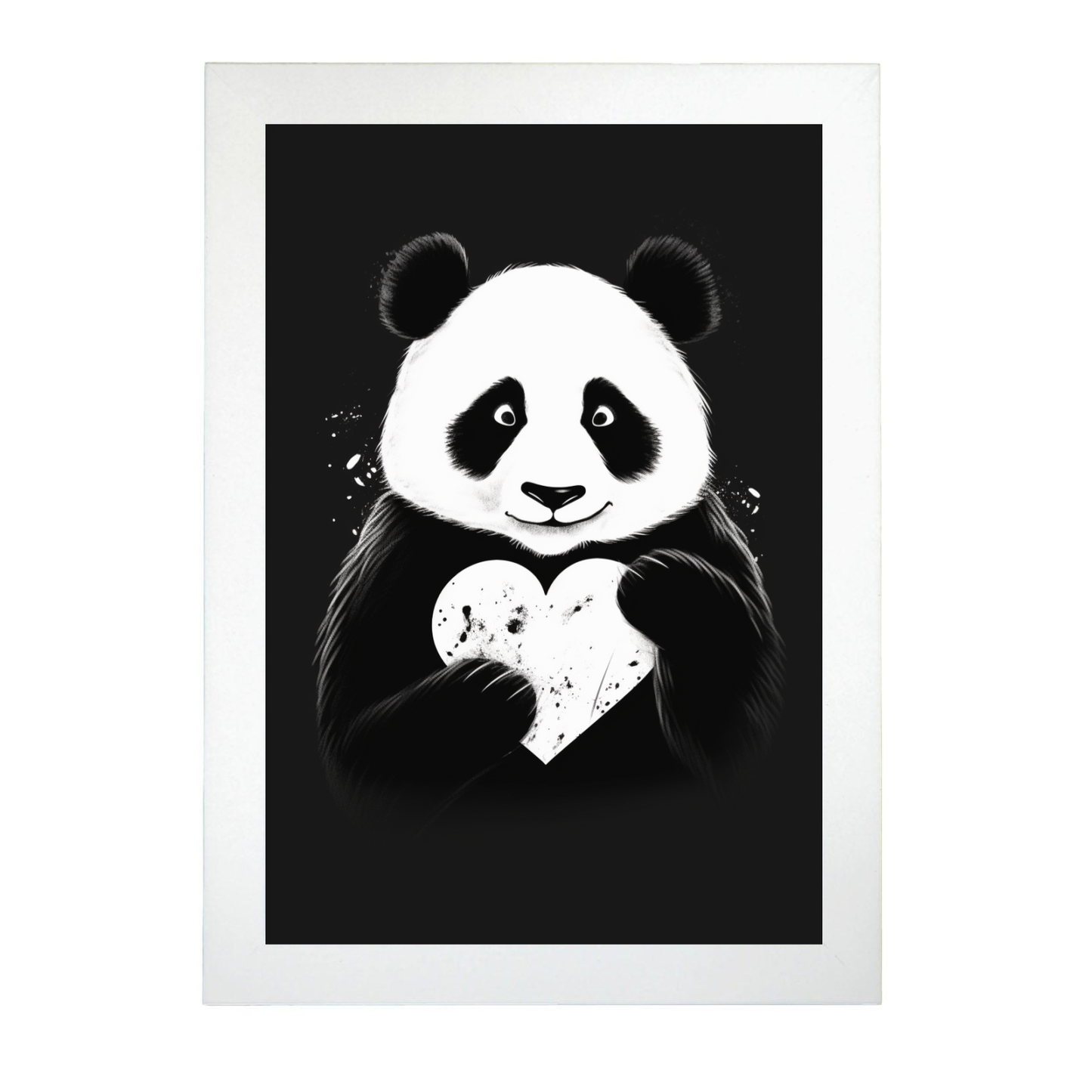 Póster de Panda Haciendo Corazón