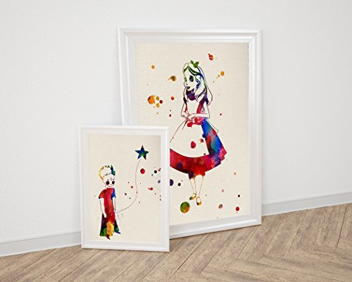 Poster del principito para niños pequeños. Lámina de Alicia y Principito con estrella con definiciones.-Artwork-Nacnic-Nacnic Estudio SL