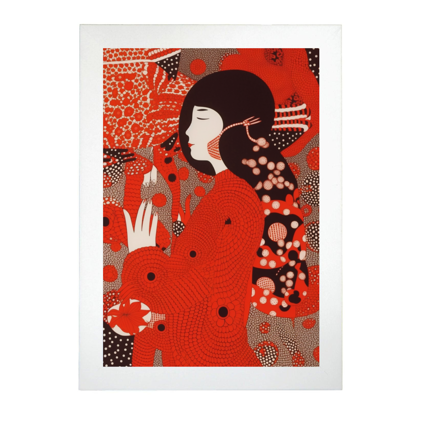 Póster detallado de Yayoi Kusama: Explorando el infinito
