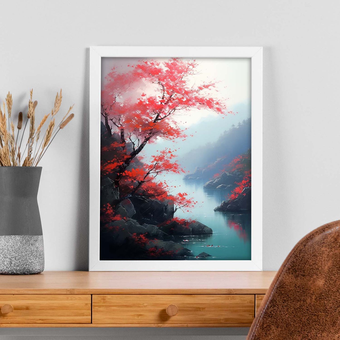 Póster El Lirio Rojo de Cereza de Geh Cheng