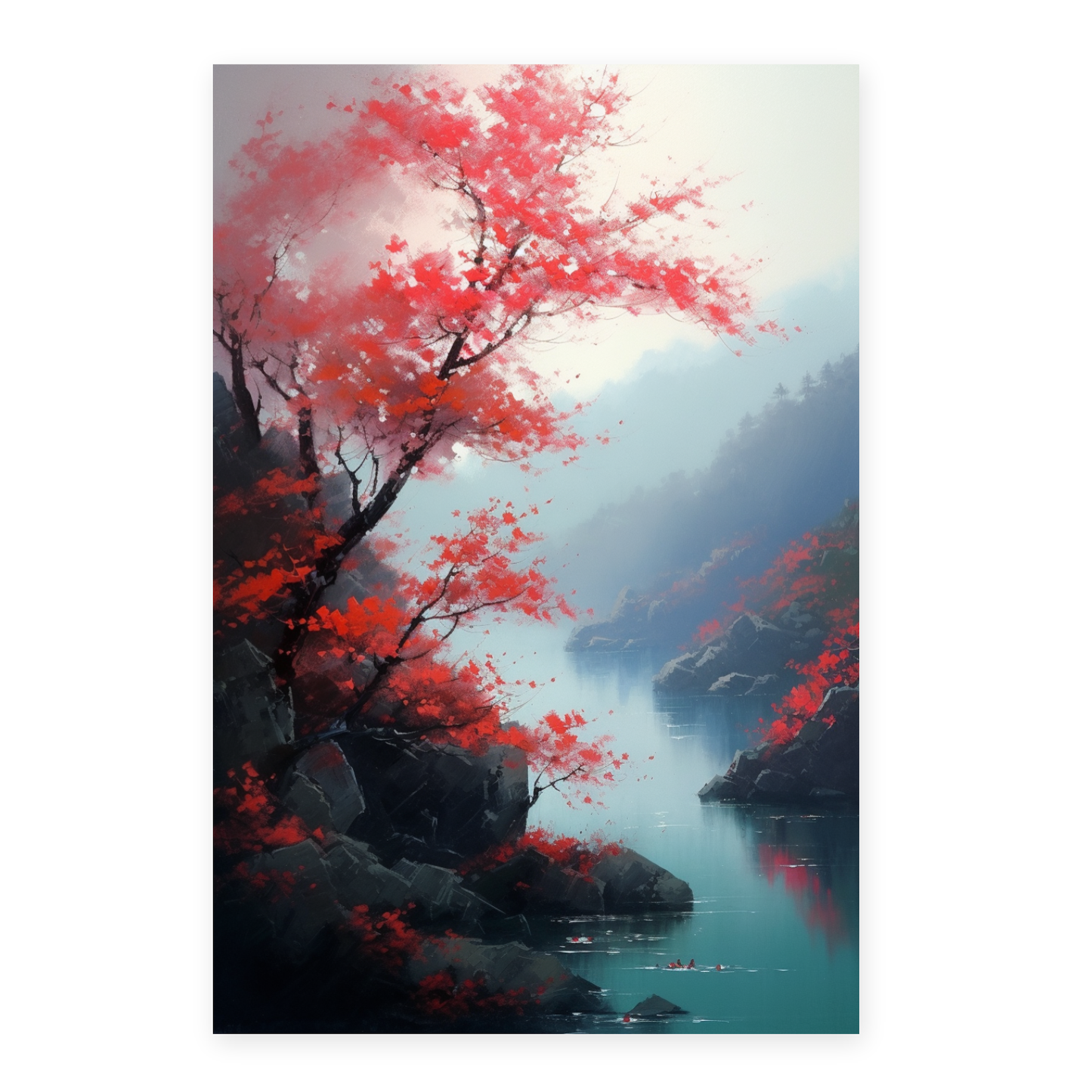 Póster El Lirio Rojo de Cereza de Geh Cheng