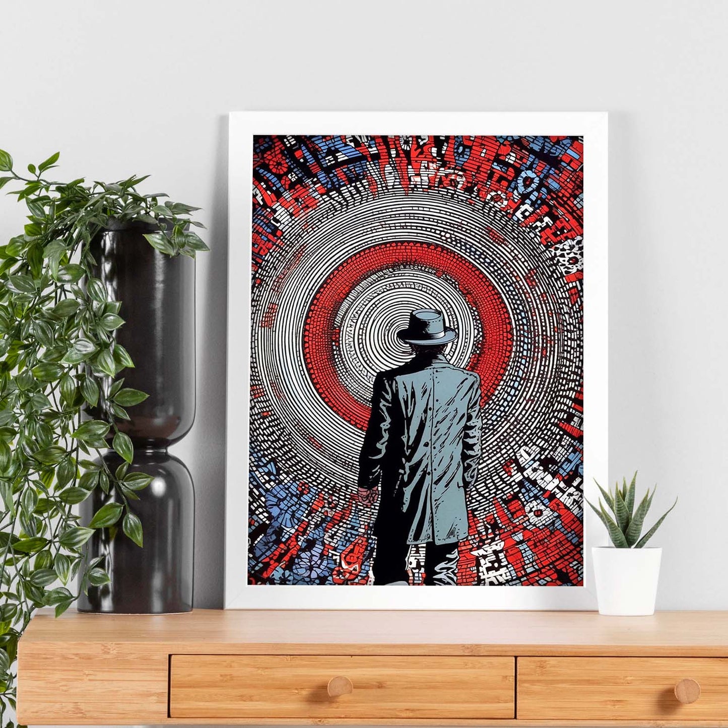 Póster de Viajero del Tiempo con Sombrero