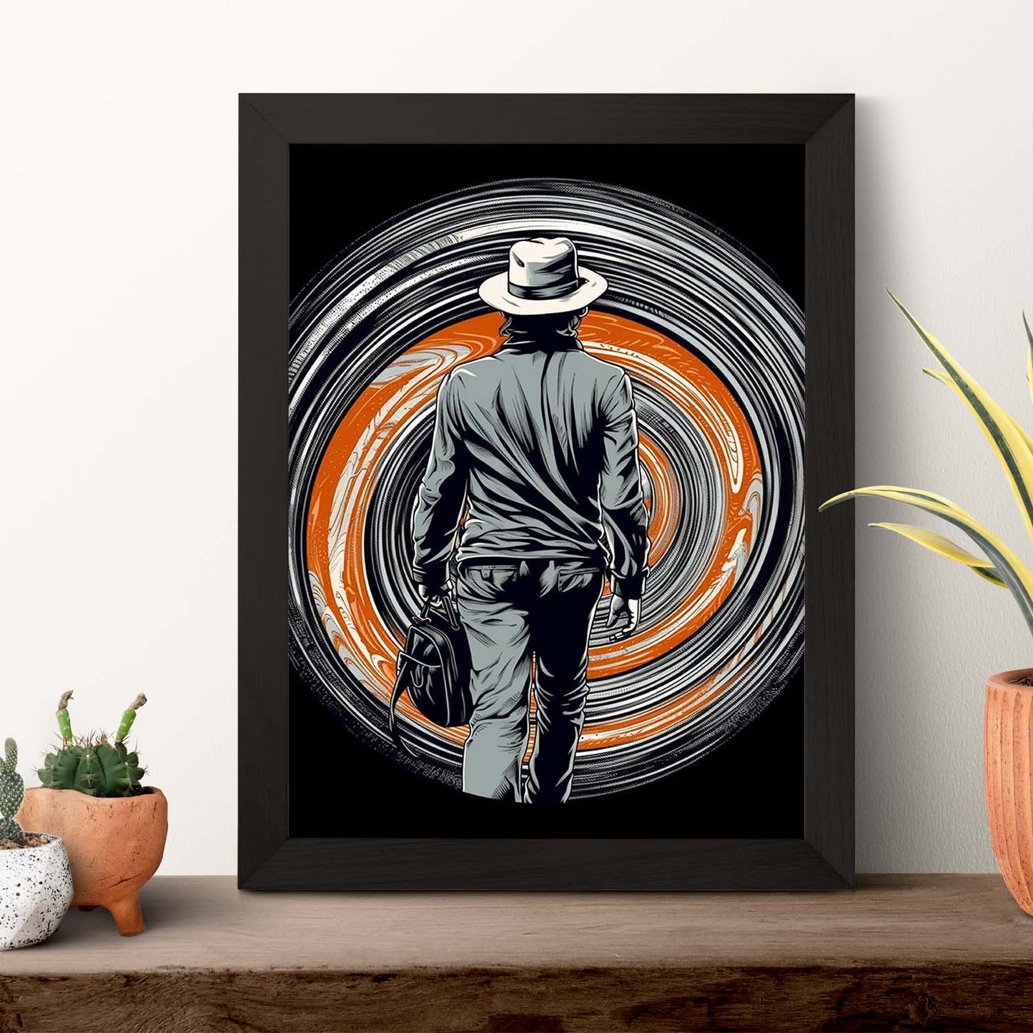 Póster de Viajero del Tiempo con Sombrero