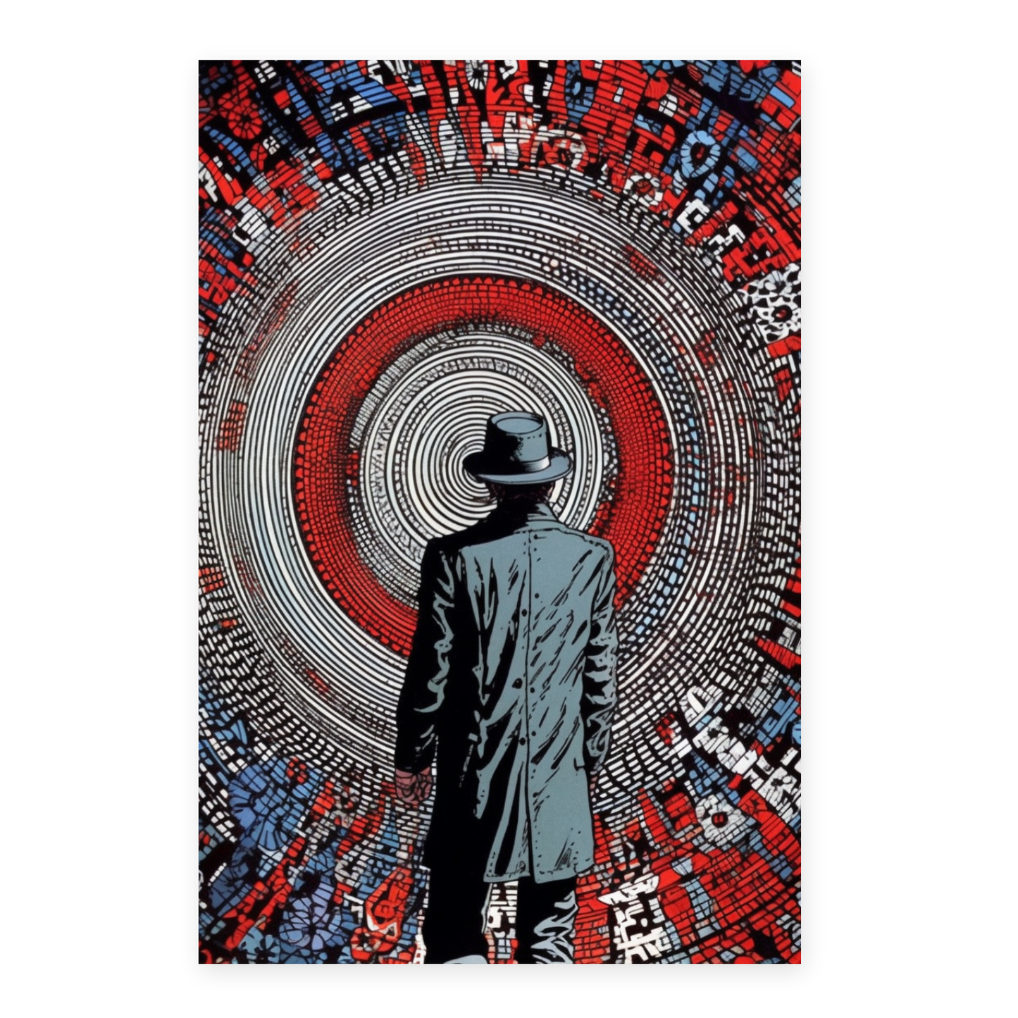 Póster de Viajero del Tiempo con Sombrero