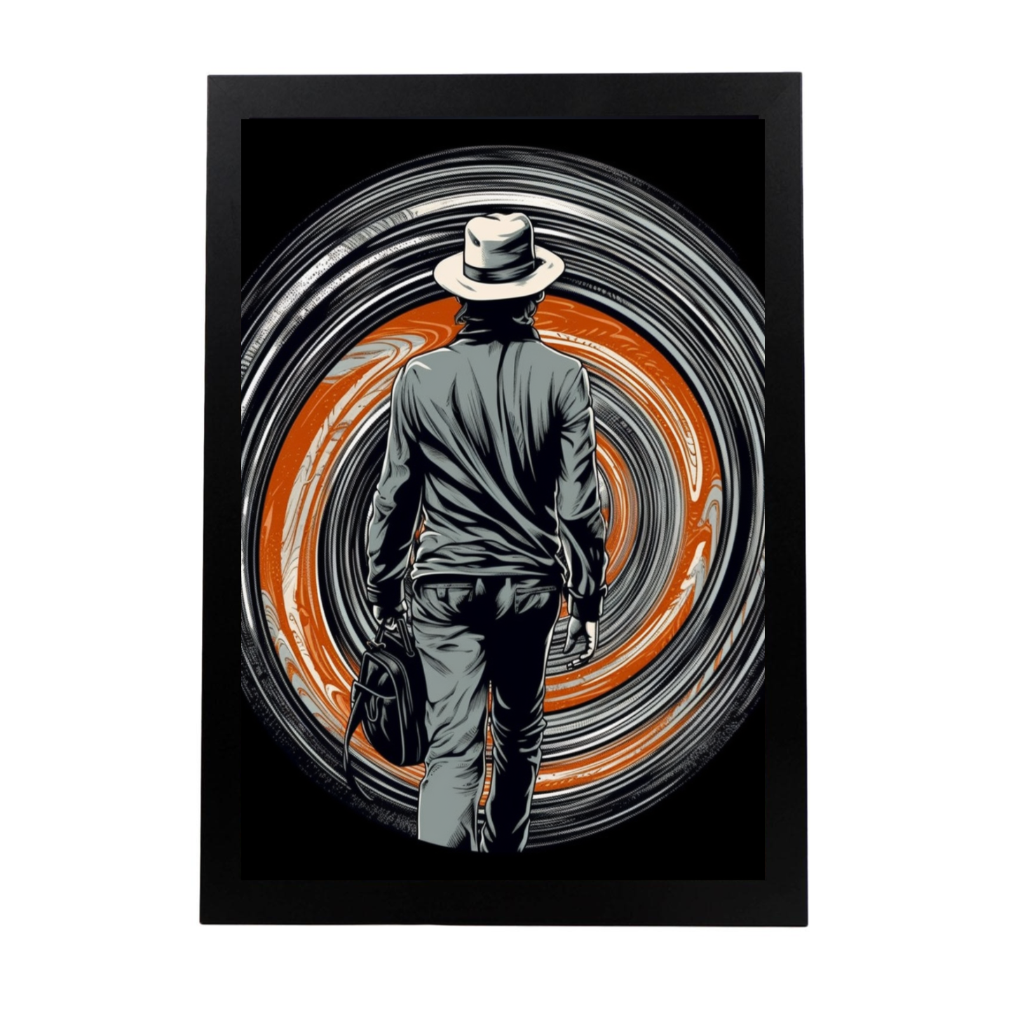Póster de Viajero del Tiempo con Sombrero