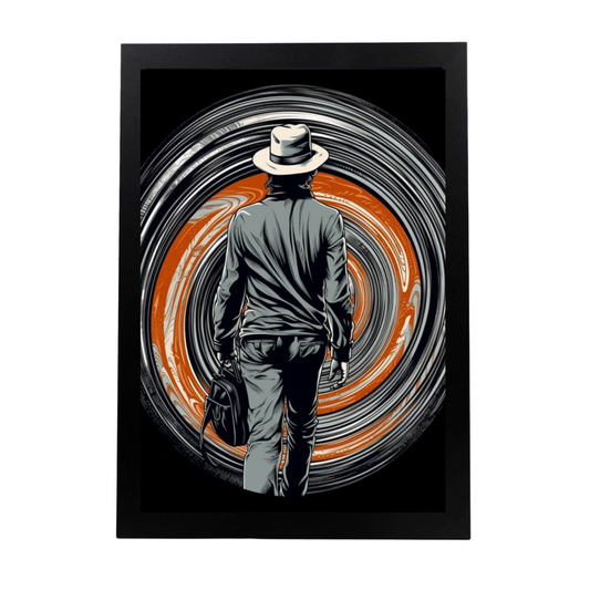 Póster de Viajero del Tiempo con Sombrero