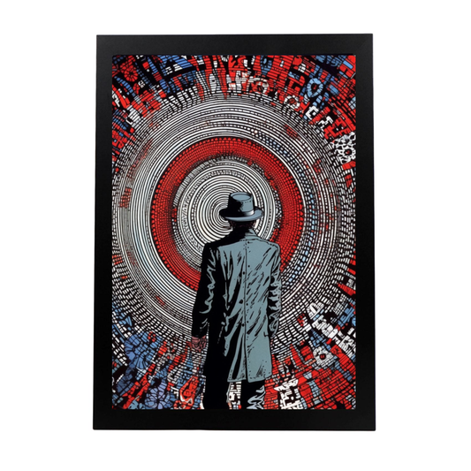 Póster de Viajero del Tiempo con Sombrero