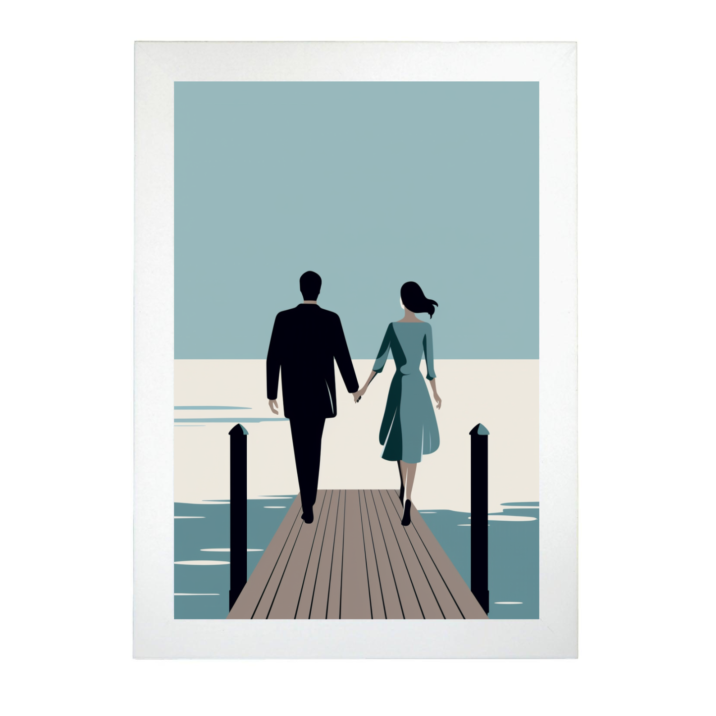 Póster Elegante de Pareja Elegante