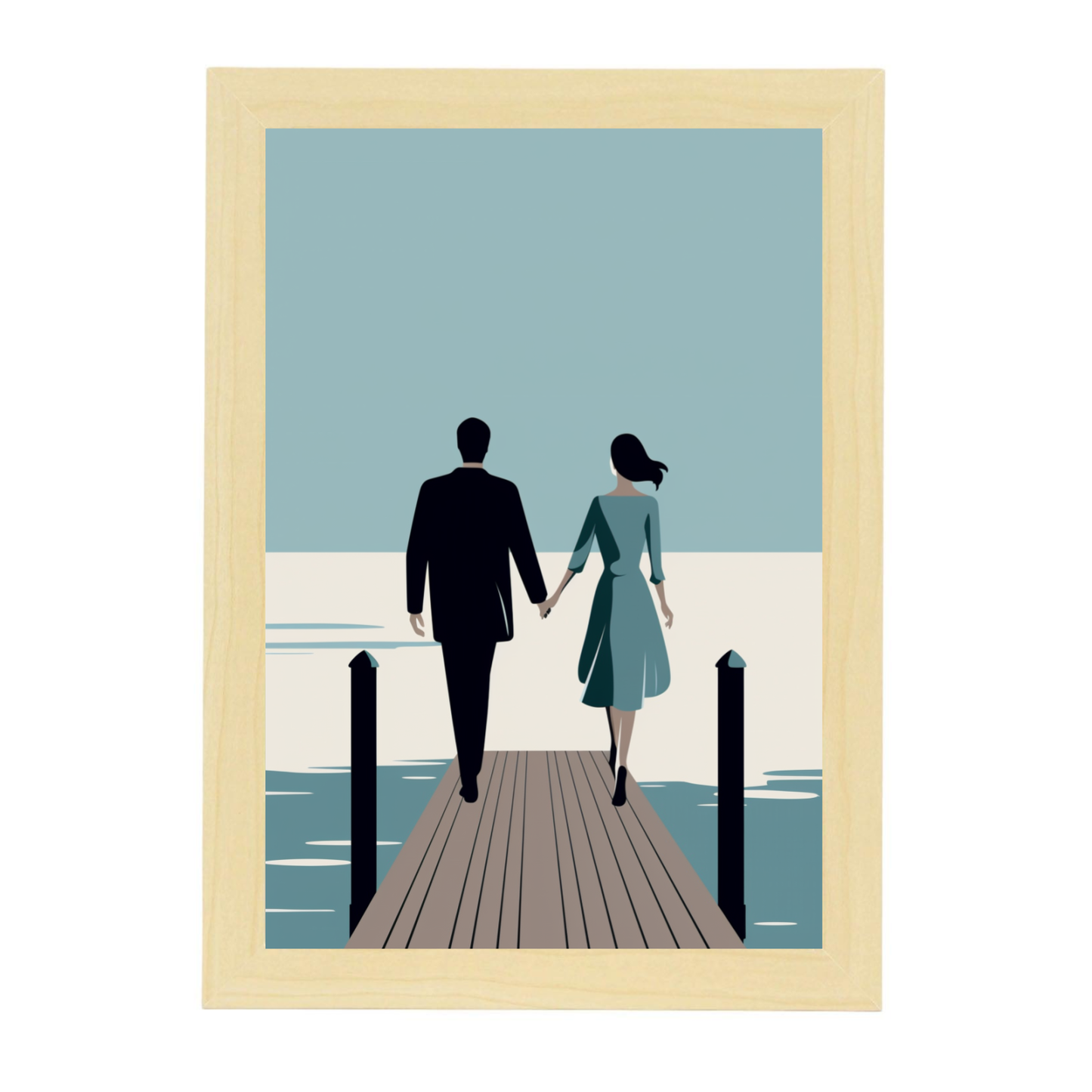 Póster Elegante de Pareja Elegante