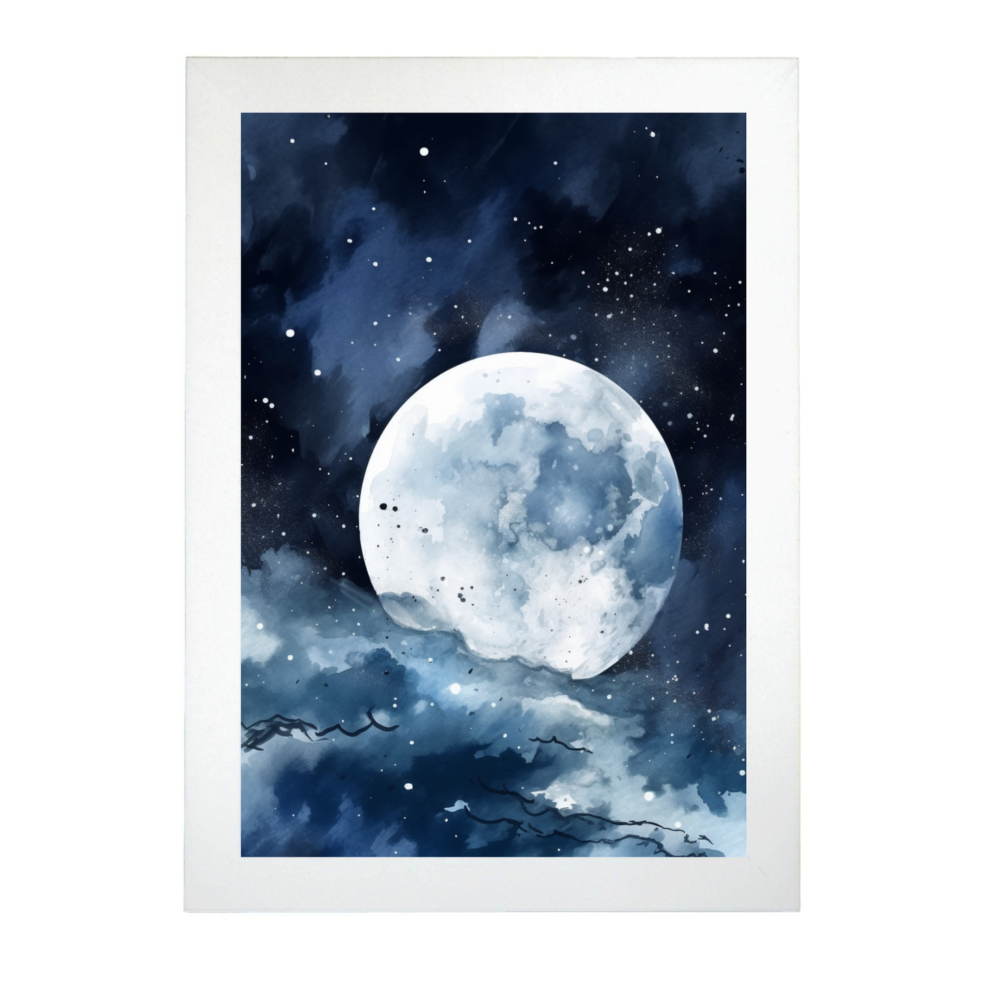Póster Espacio Natural Pintado a Mano