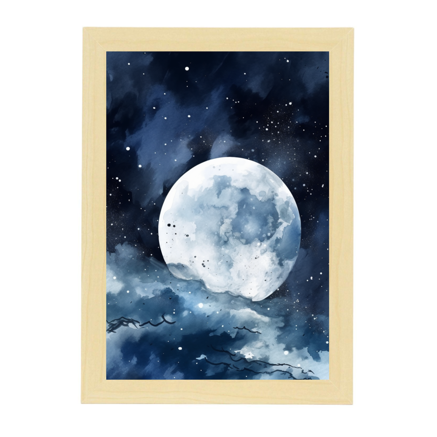 Póster Espacio Natural Pintado a Mano
