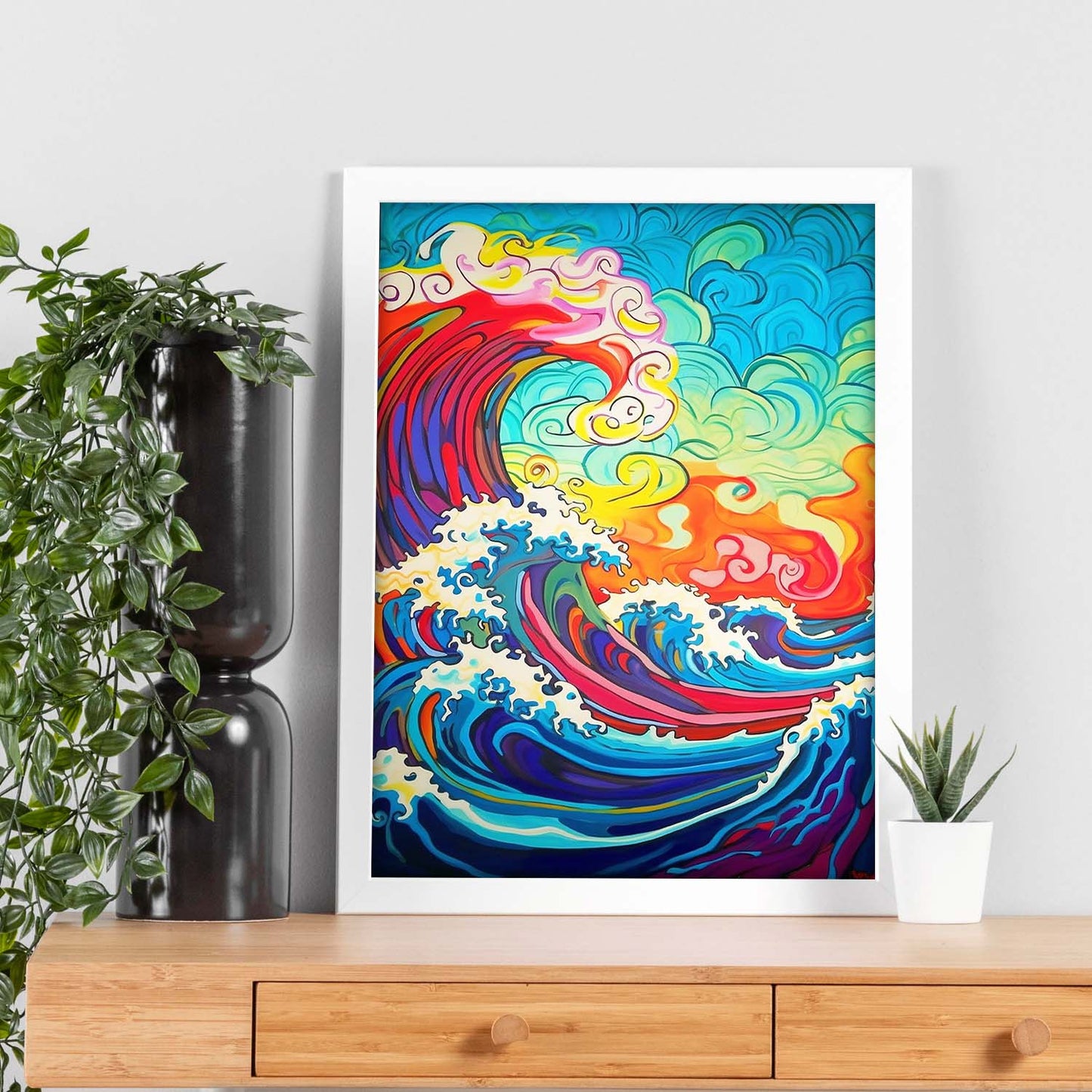 Póster Estilo Peter Max y Van Gogh