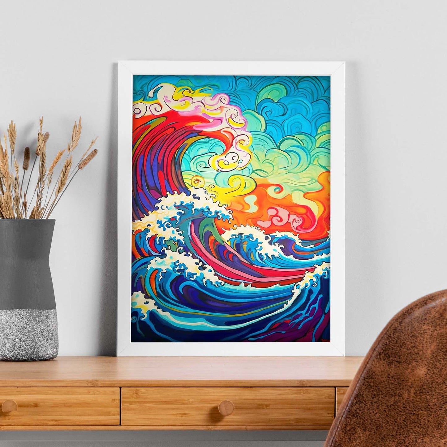 Póster Estilo Peter Max y Van Gogh