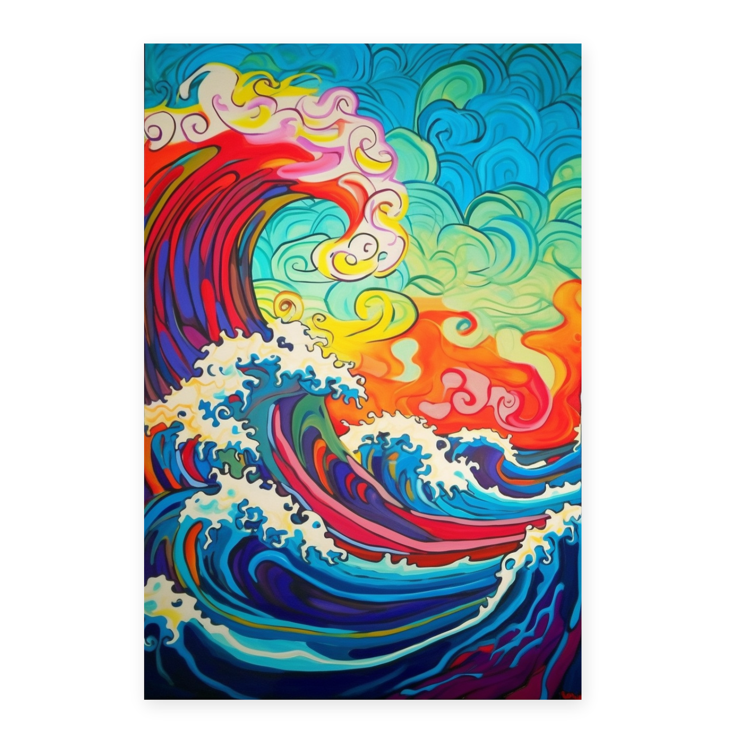 Póster Estilo Peter Max y Van Gogh