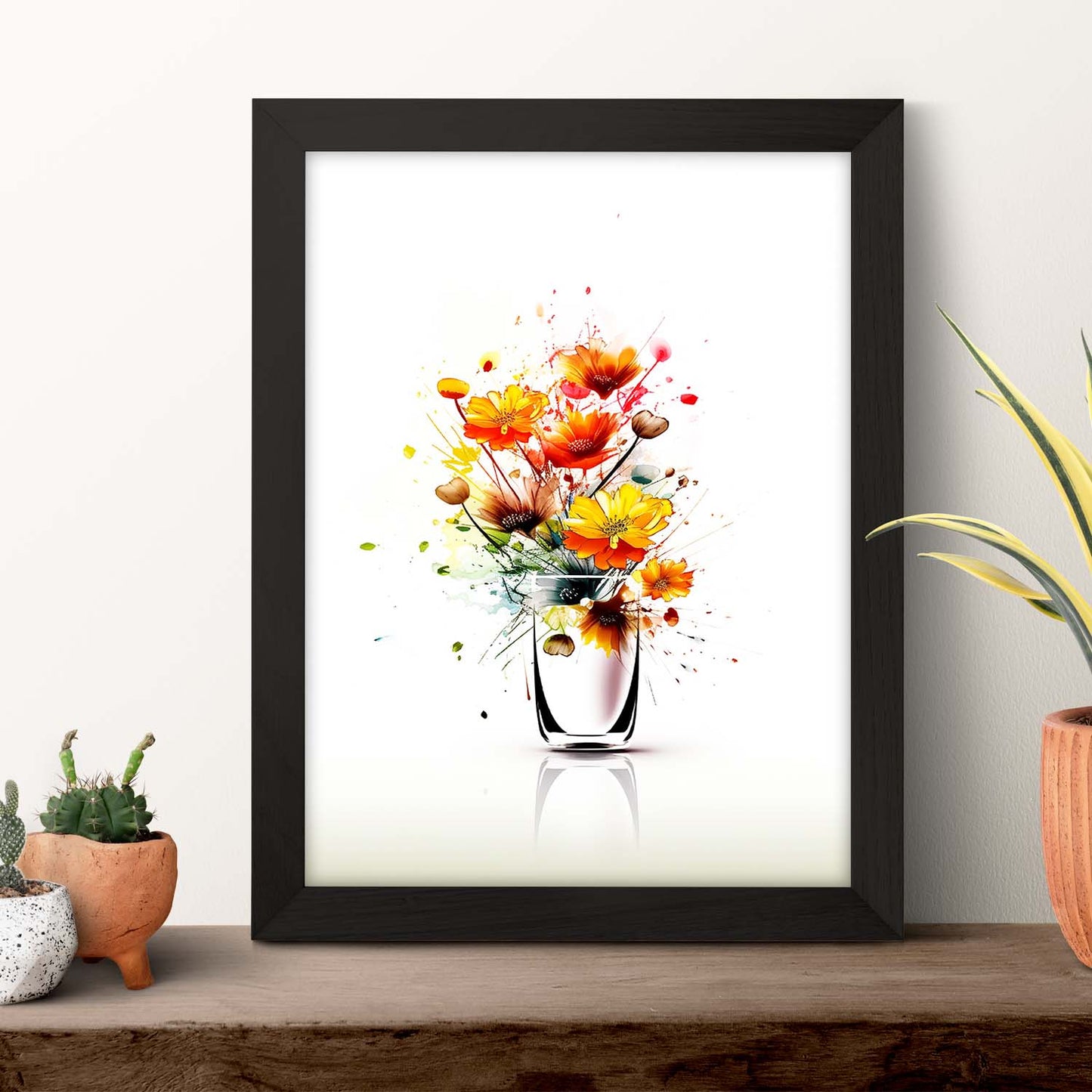Póster Flores Silvestres en Acuarela