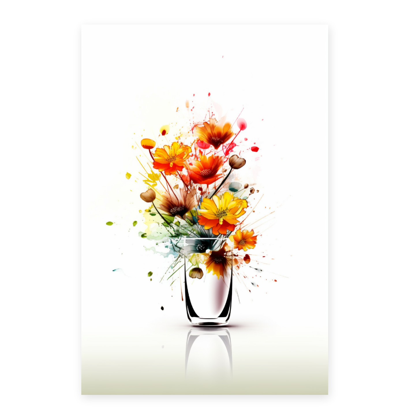 Póster Flores Silvestres en Acuarela