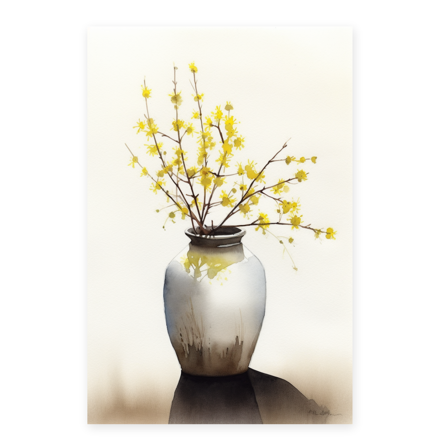 Póster Flores Silvestres en Acuarela