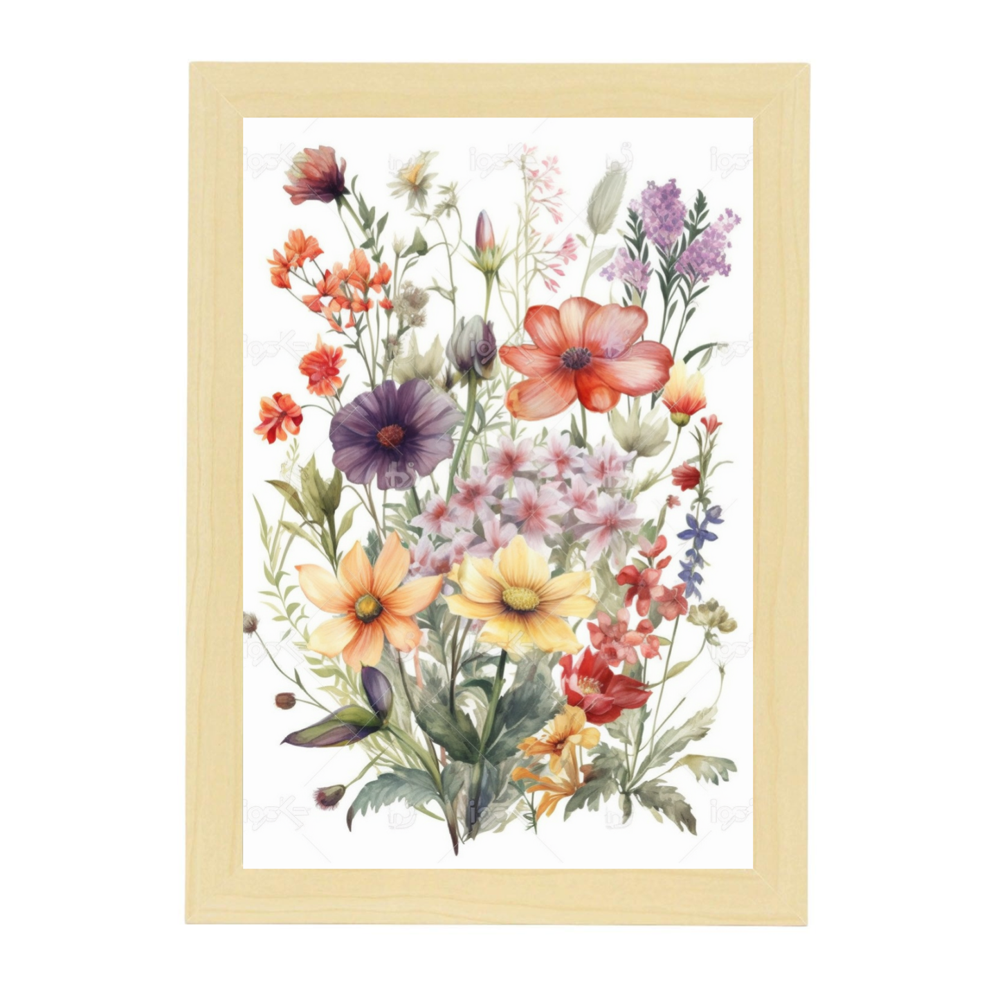Póster Flores Silvestres en Acuarela