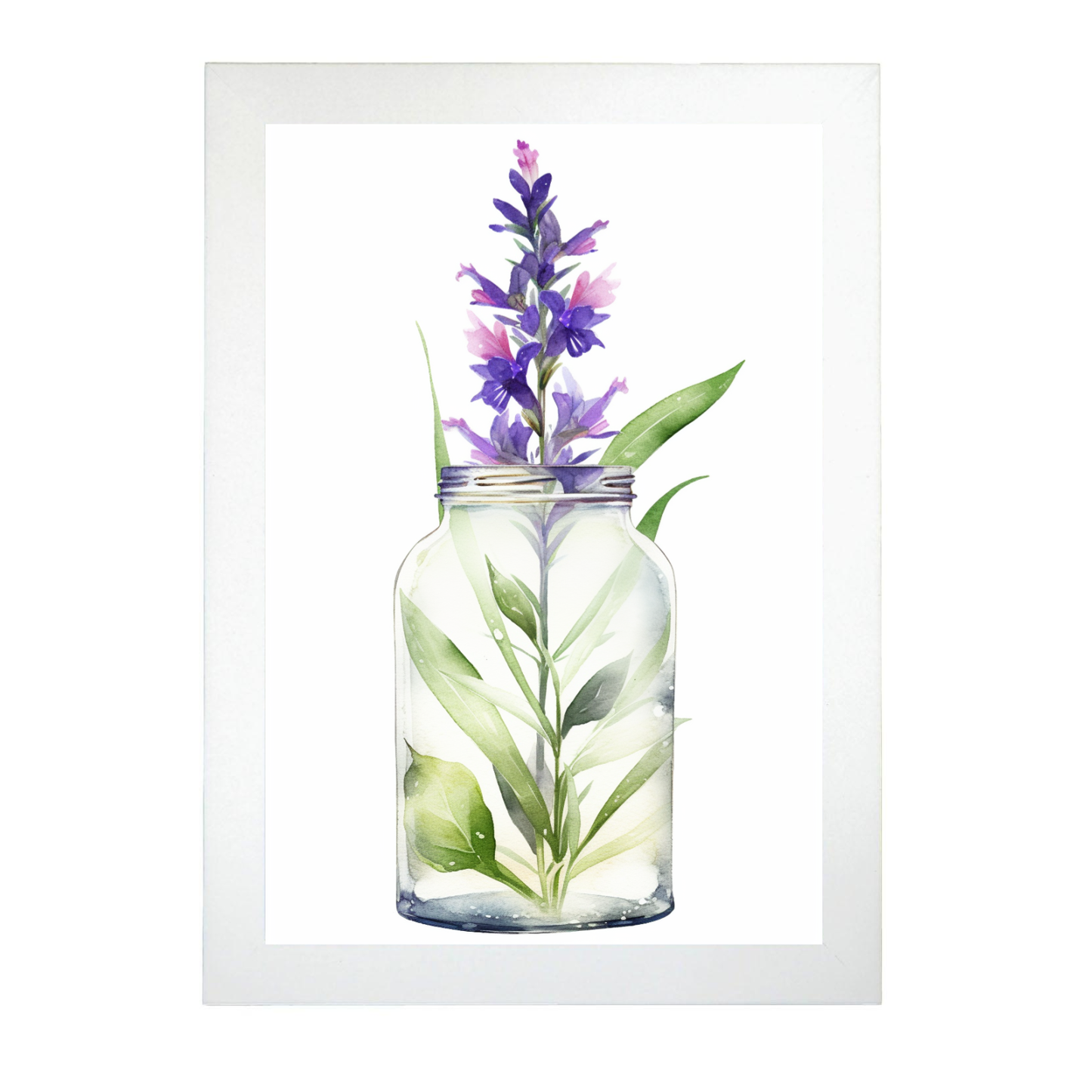 Lámina de Flores Silvestres en Jarrón Minimalista
