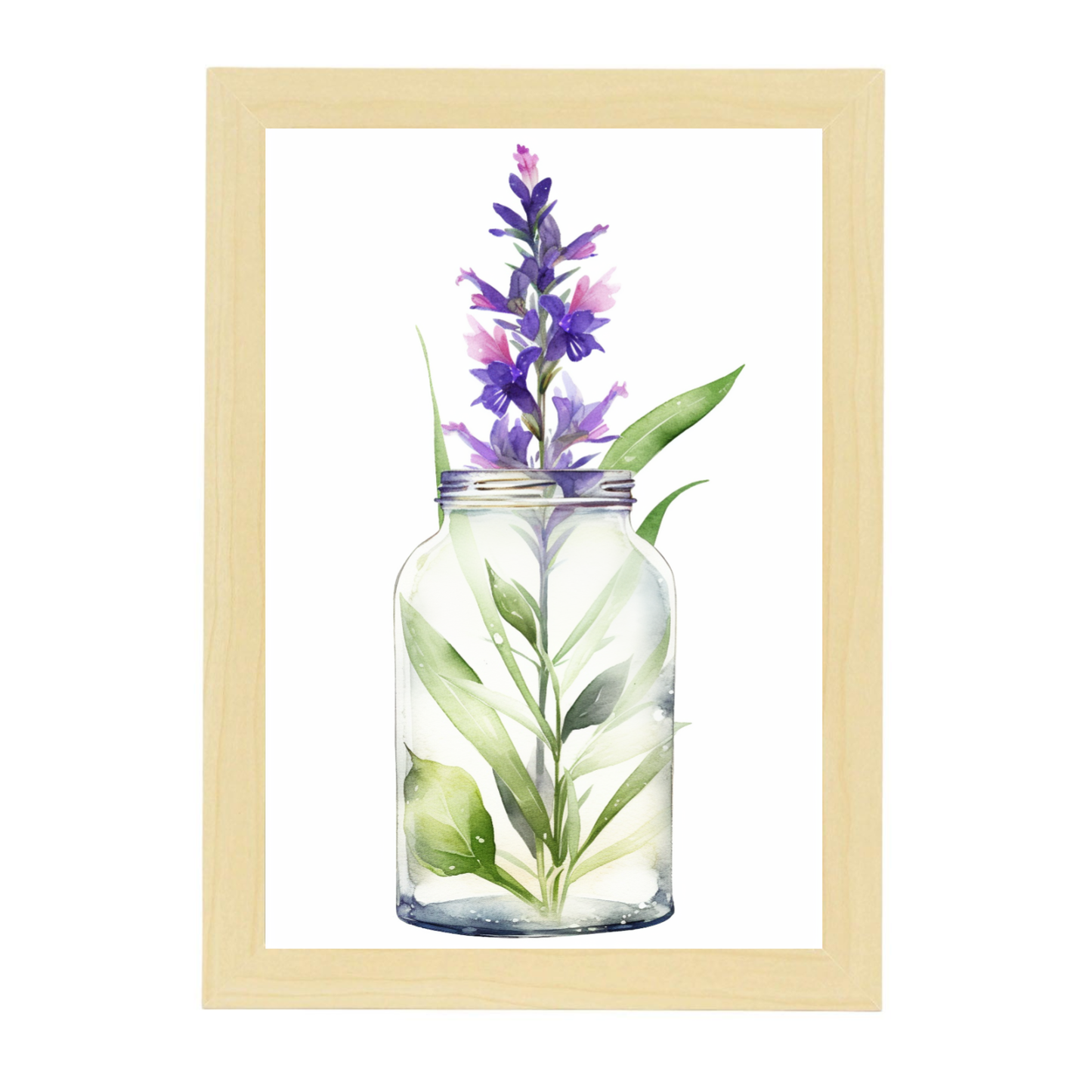 Lámina de Flores Silvestres en Jarrón Minimalista