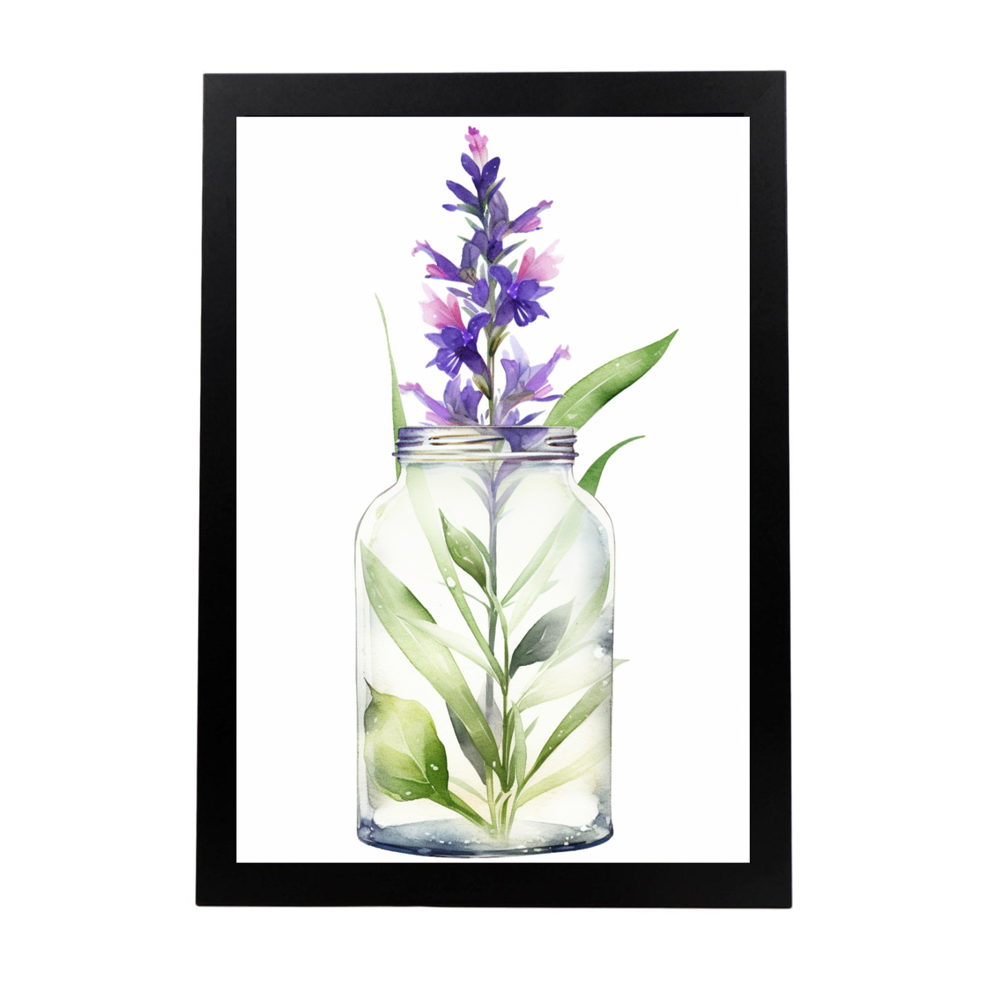 Lámina de Flores Silvestres en Jarrón Minimalista