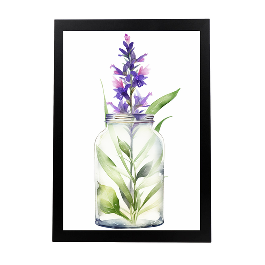 Lámina de Flores Silvestres en Jarrón Minimalista