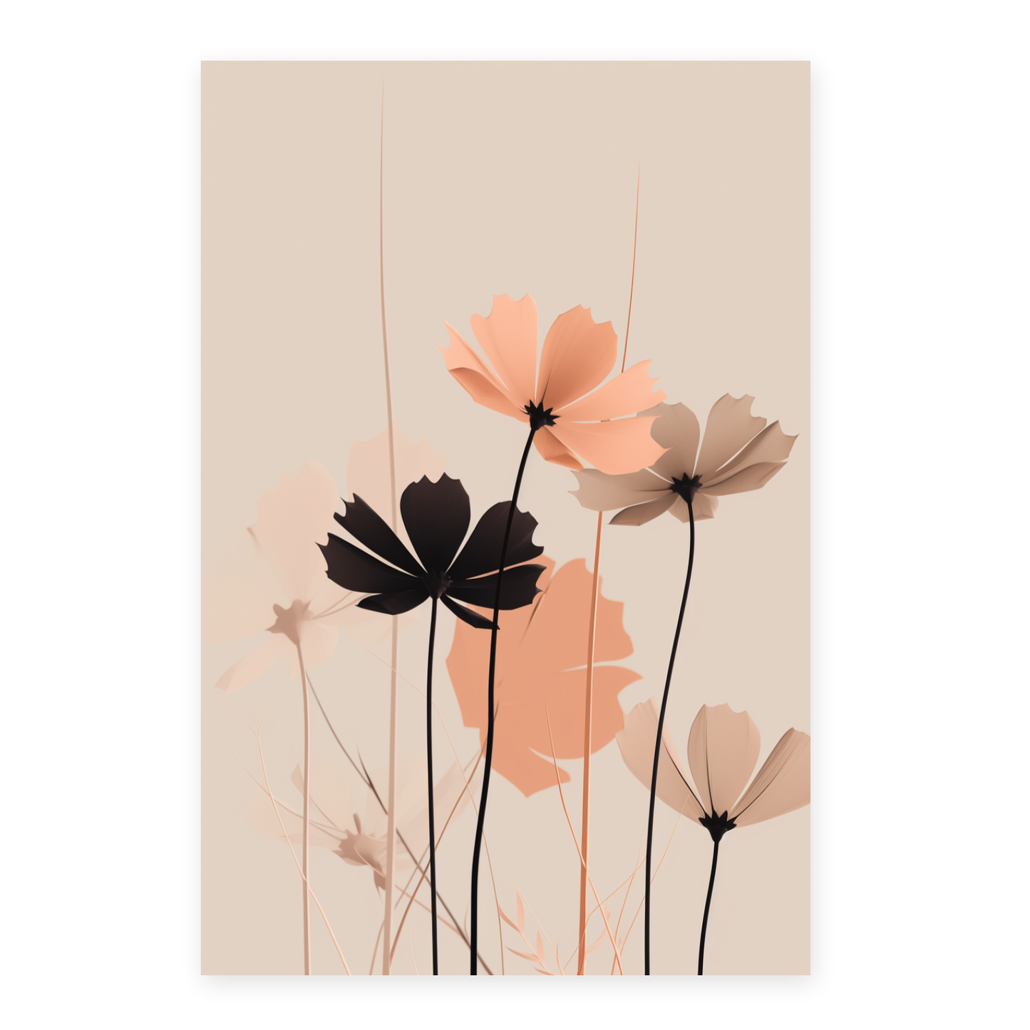 Póster de Flores Simples