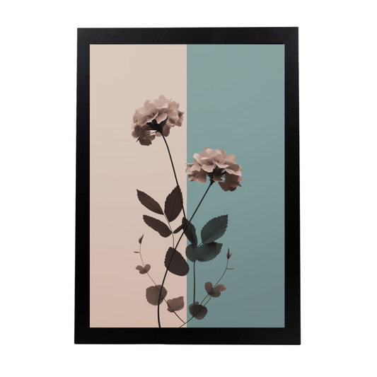 Lámina de Flores Simples con Marco Opcional