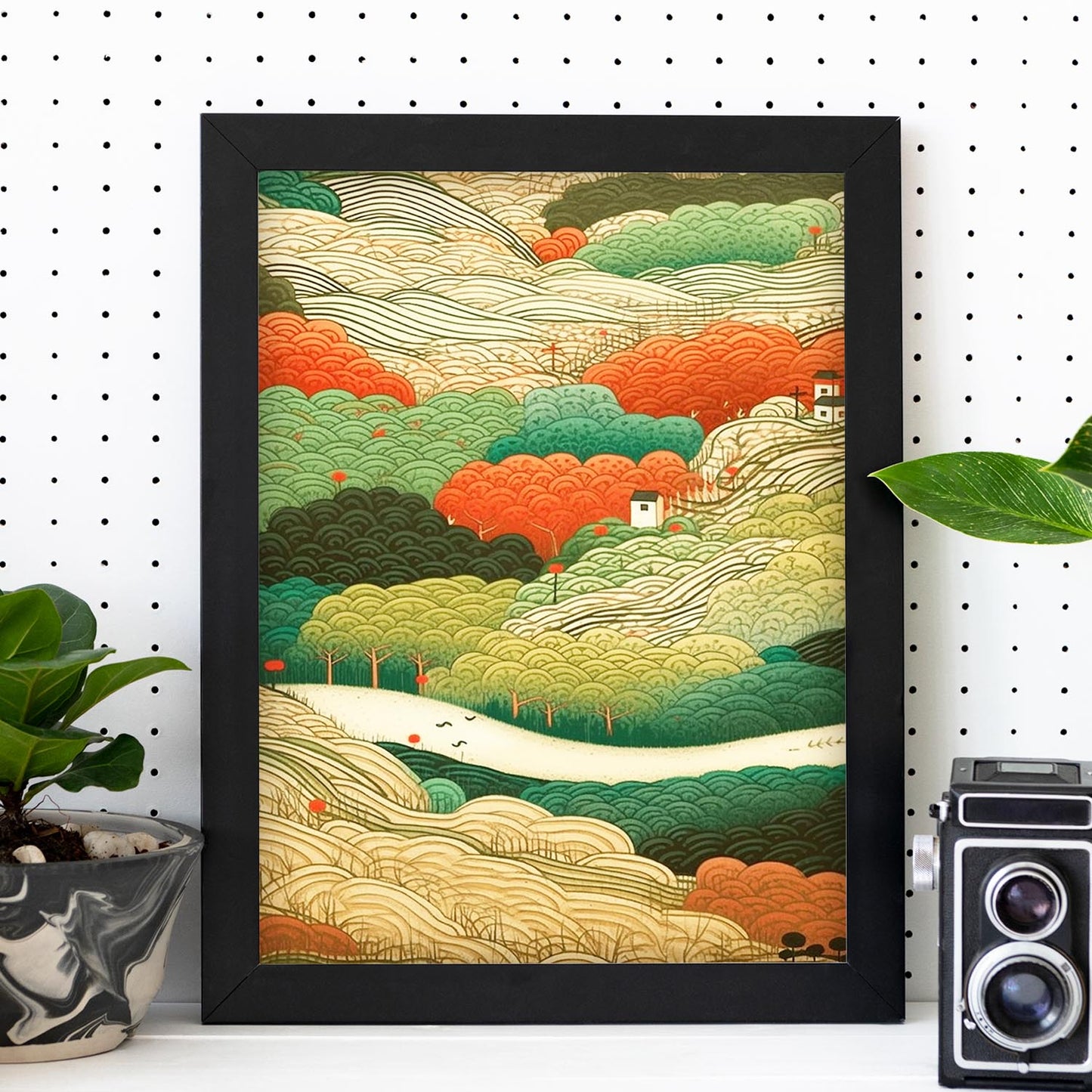 Póster Gatito en el Jardín